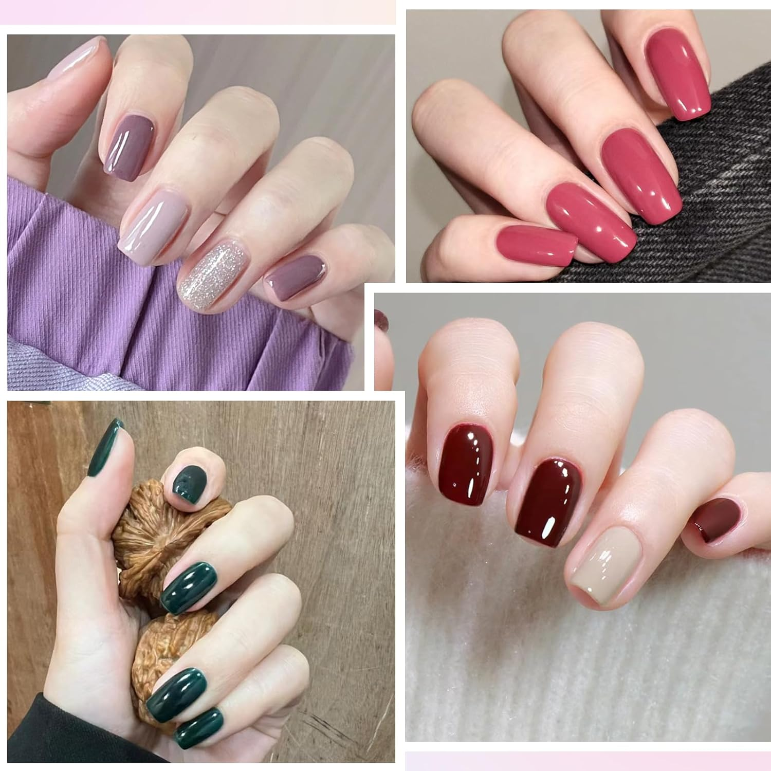 TOMICCA 40 PCS Gel Nail Polish Set 36 Colors Jelly Gel Polish with Glossy & Matte Top Coat Base Coat Blooming Gel Starter Kit Soak off UV Gel Nail Kit Nail Art DIY Manicure Suit for All Seasons