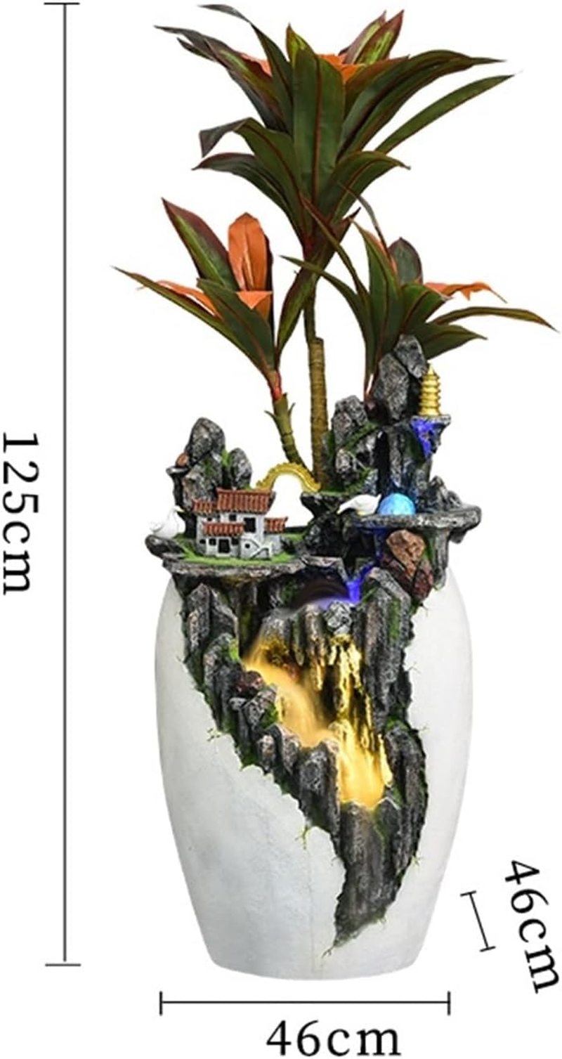 Outdoor Fountain Living Room Water Decoration, Evergreen Bonsai, Home Porch Courtyard Landscape, Circulation image number 5