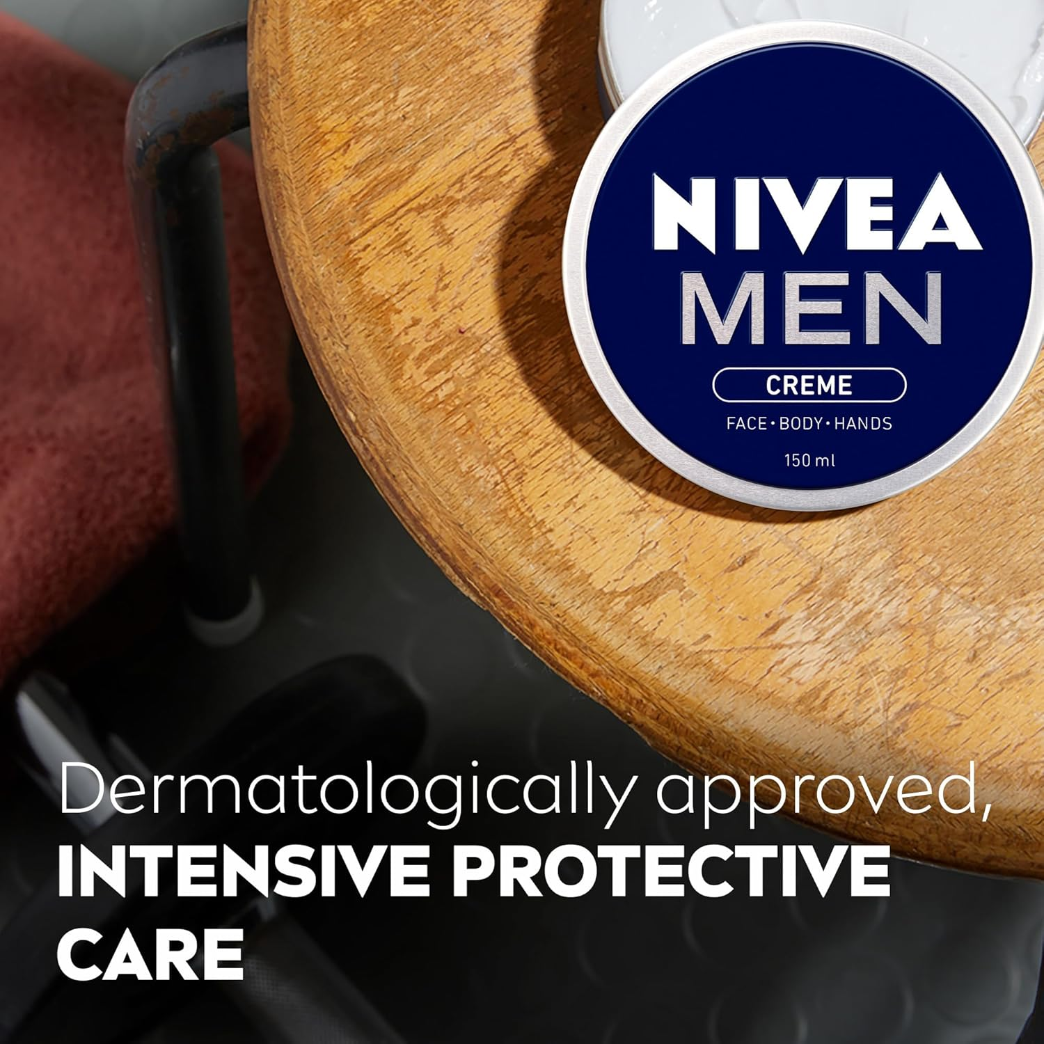 NIVEA MEN Creme Moisturiser 150Ml | for Face, Body and Hands | with Vitamin E | Relieves Dry Skin | Fast-Absorbing Formula | Moisturiser for Men | Suitable for All Skin Types image number 3