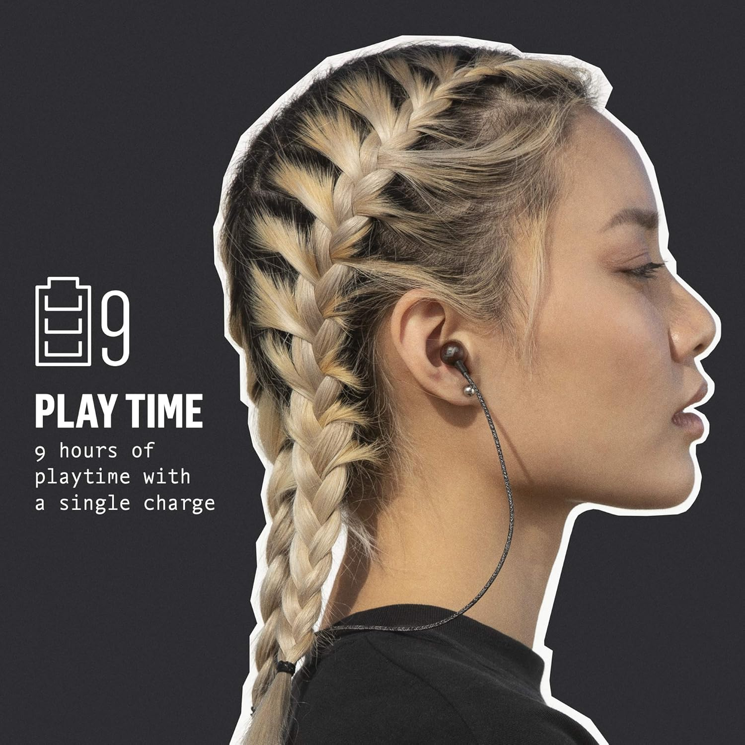 House of Marley Smile Jamaica: Wired Earphones with Microphone, Noise Isolating Design, and Sustainable Materials, Signature Black - Signature Black image number 3