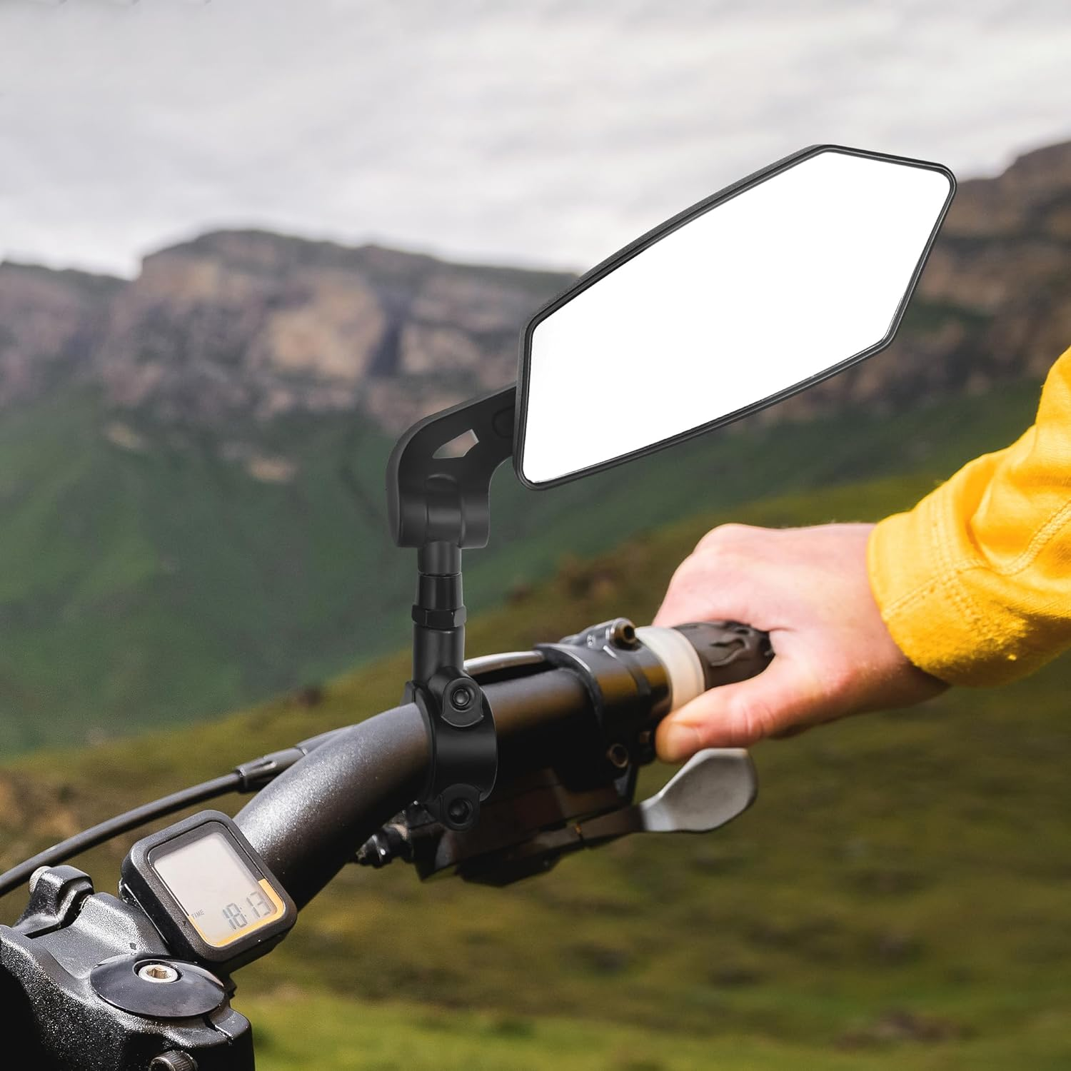 Vagocom Bike Mirror - Handlebar Mount Wide Angle Bicycle Rearview Mirror - Adjustable Bike Rear View Mirror Accessories for Mountain Road Bike,Ebike,Scooter and Motorcycle(Right) image number 2