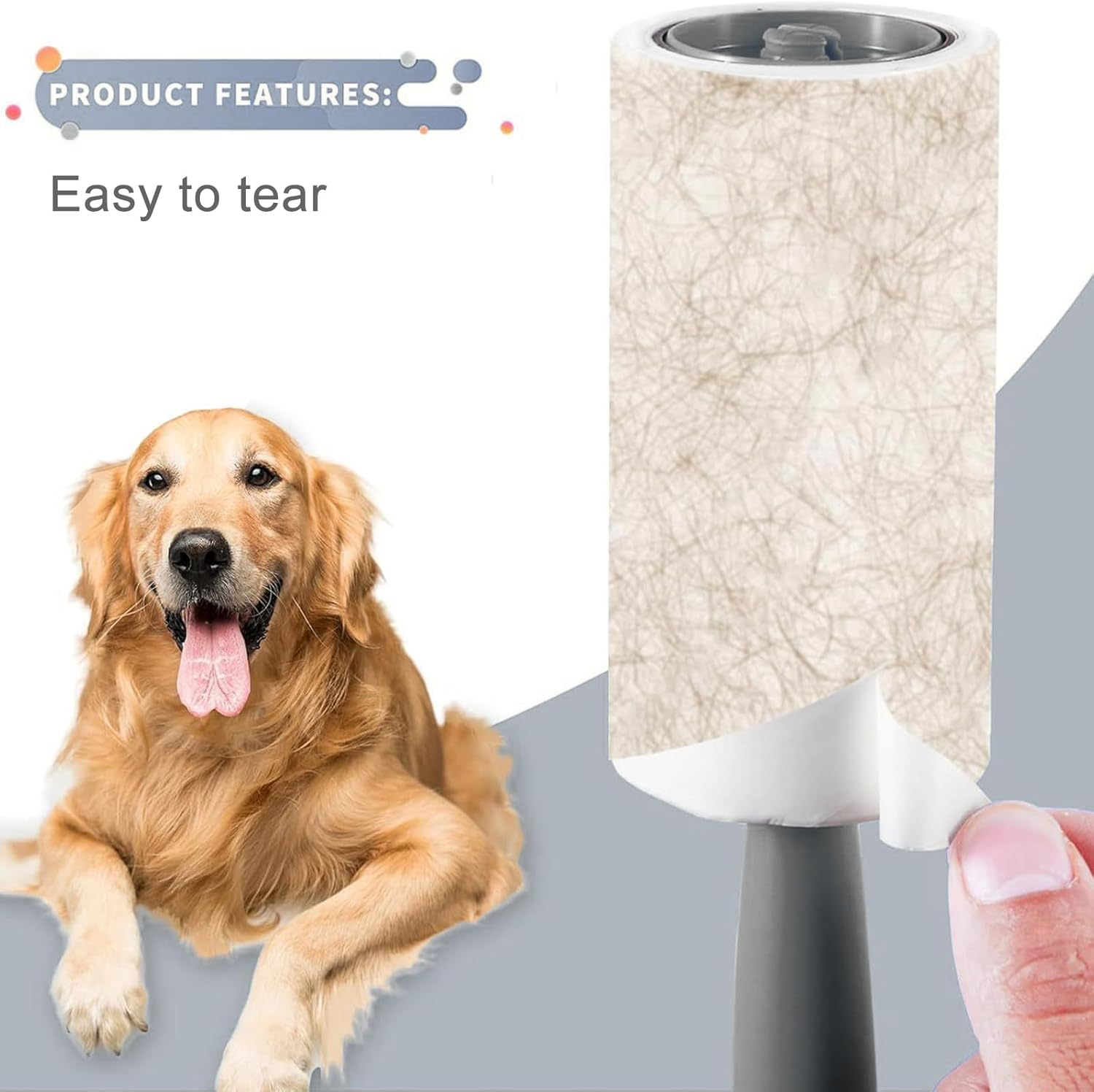 Beleeb 720 Sheets Lint Roller for Clothes, Portable Lint Remover for Pet Hair, Dog Hair, Cat Hair, Extra Sticky image number 2