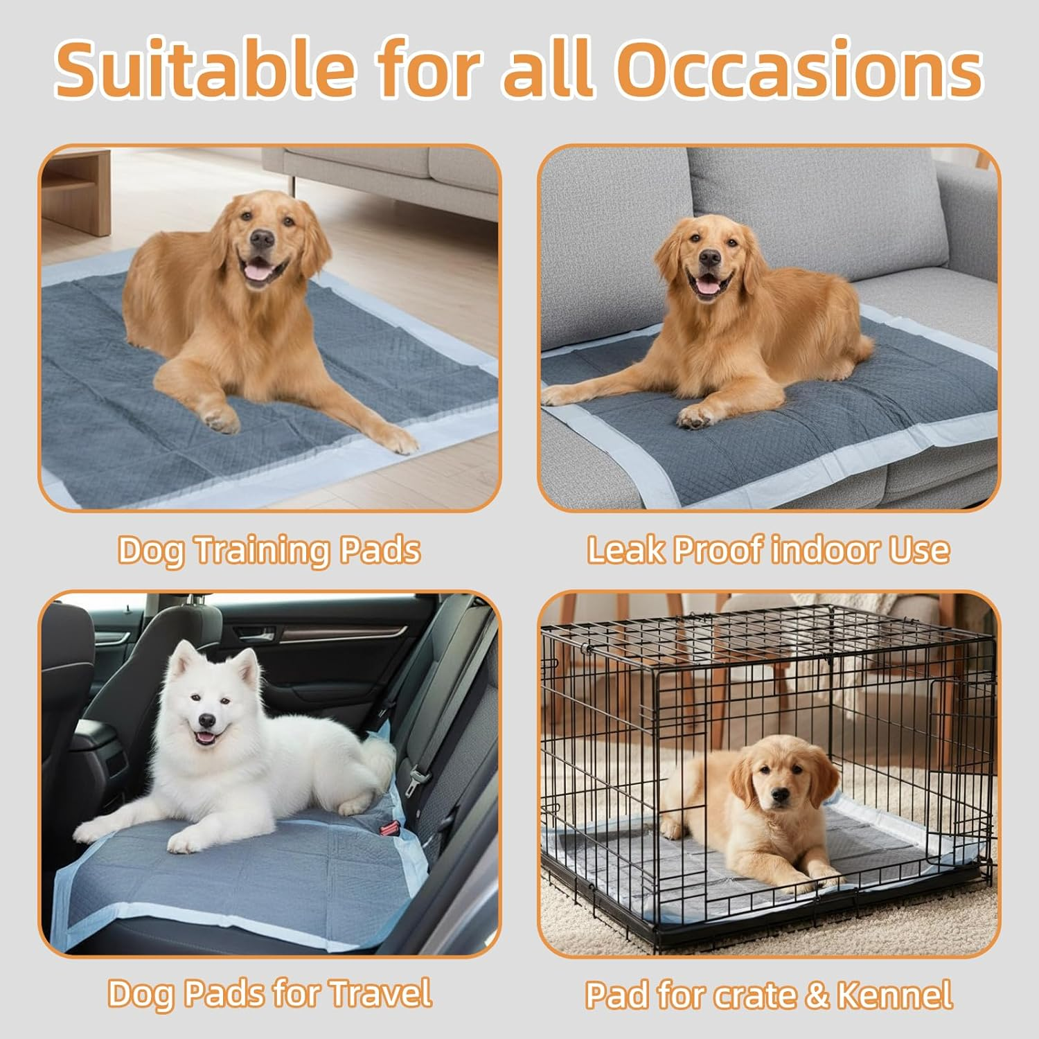 Disposable Dog Training Pads,Charcoal Dog Pee Pads Extra Large,Extra Absorbent Puppy Pads for Dogs | Disposable Urine Bed Pads for Odor-Control,Large Pet Pee Pads for Housebreaking (XL 60X90 20Pcs) - L 60X60 100Pcs image number 4