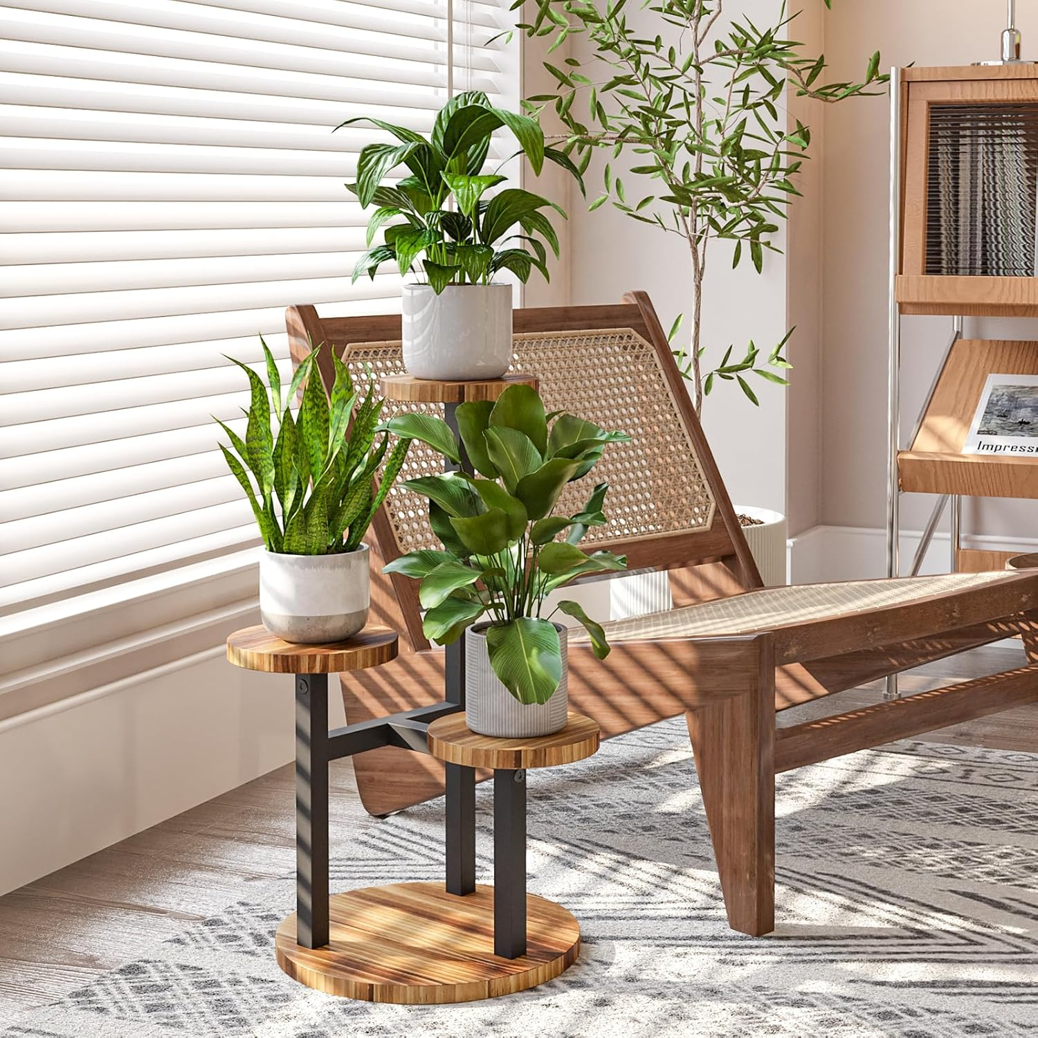 Bamworld 3 Metal Tier Plant Stand image number 4