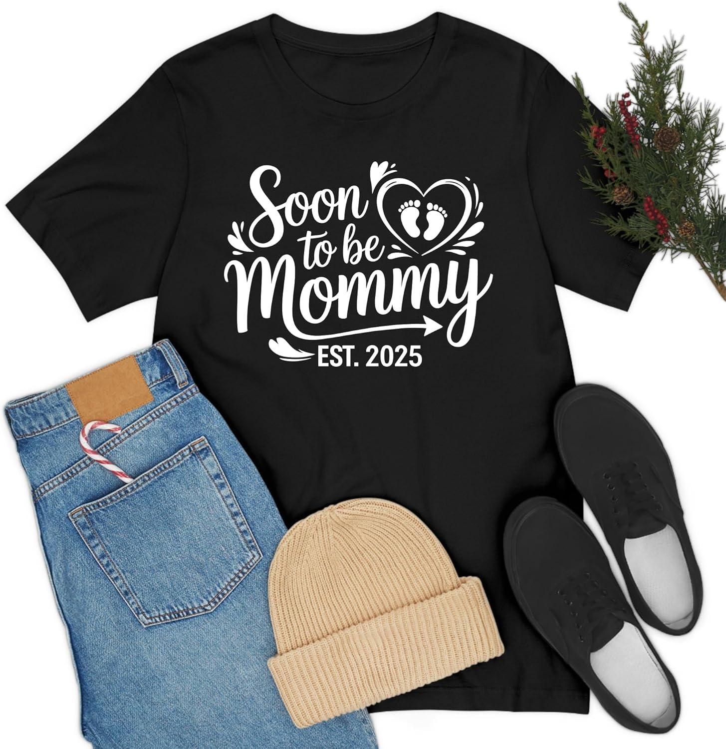 Funny Soon to Be Mommy 2025 Mother'S Day First Time Mom Pregnancy T-Shirt for Women