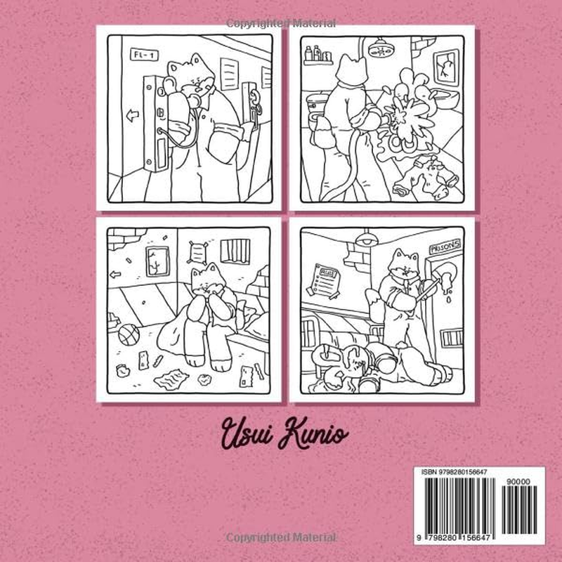 Prison Life: a Cute & Hygge Coloring Book for Adults and Teens Featuring Animal Inmates and Crime Scenes for Relaxation