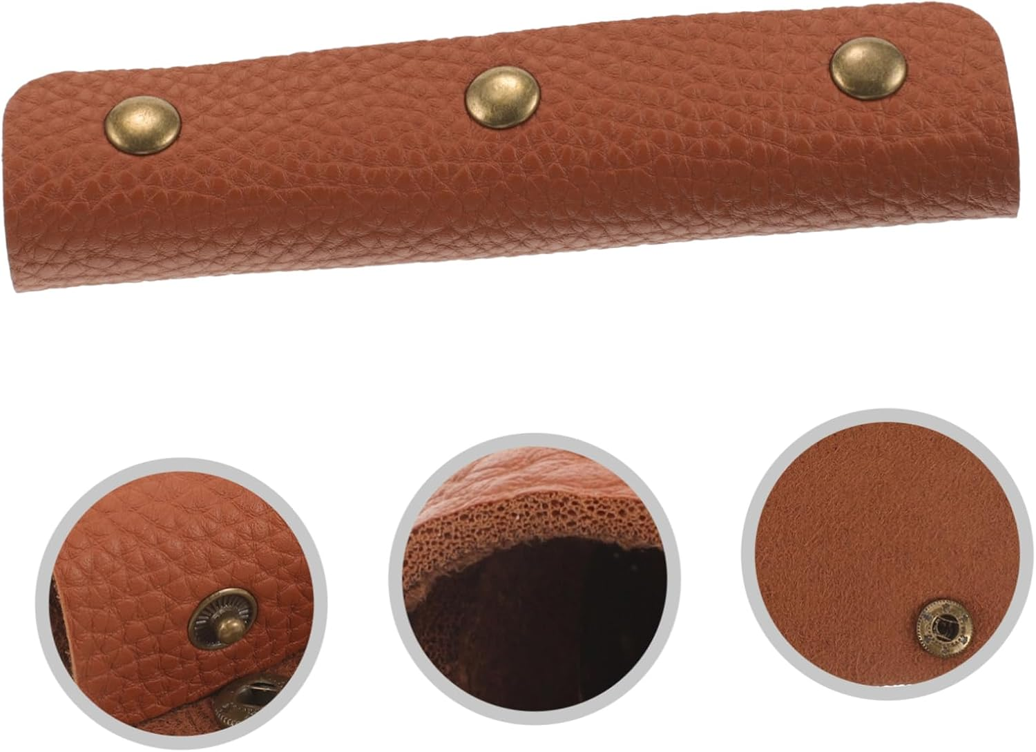 WRITWAA Travel Luggage Handle Cover Protective Suitcase Handle Wrap in Pu Leather image number 3