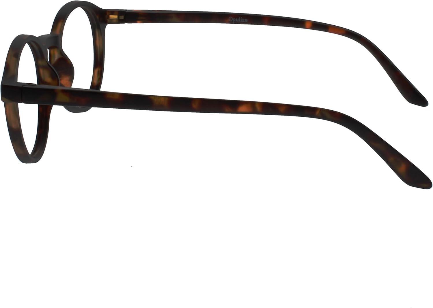 OPULIZE REY Reading Glasses - Retro round Frame - Mens Womens - Spring Hinges - R56 - 1.5 X, Matte Black - 2 Pack image number 5