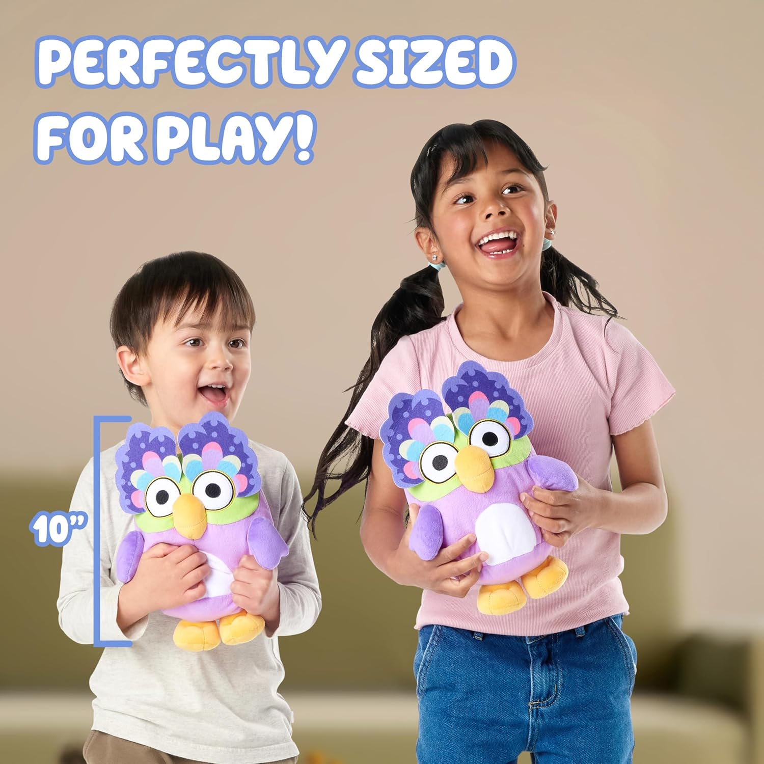 Bluey Chattermax 25.4Cm (10") Plush Toy Press the Belly to Hear Sound Effects and Record Your Voice image number 5