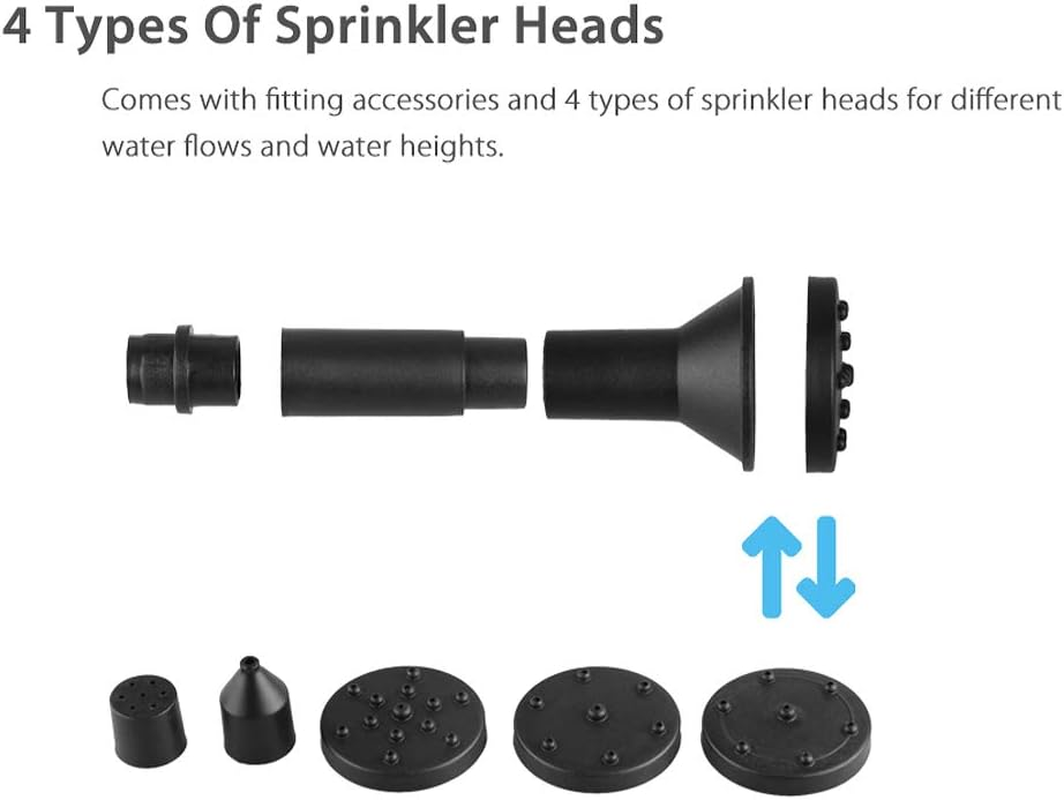 Submersible Water Pump, Solar Fountain, 1000Mah Battery Capacity for Rockery Waterscape Pond image number 1