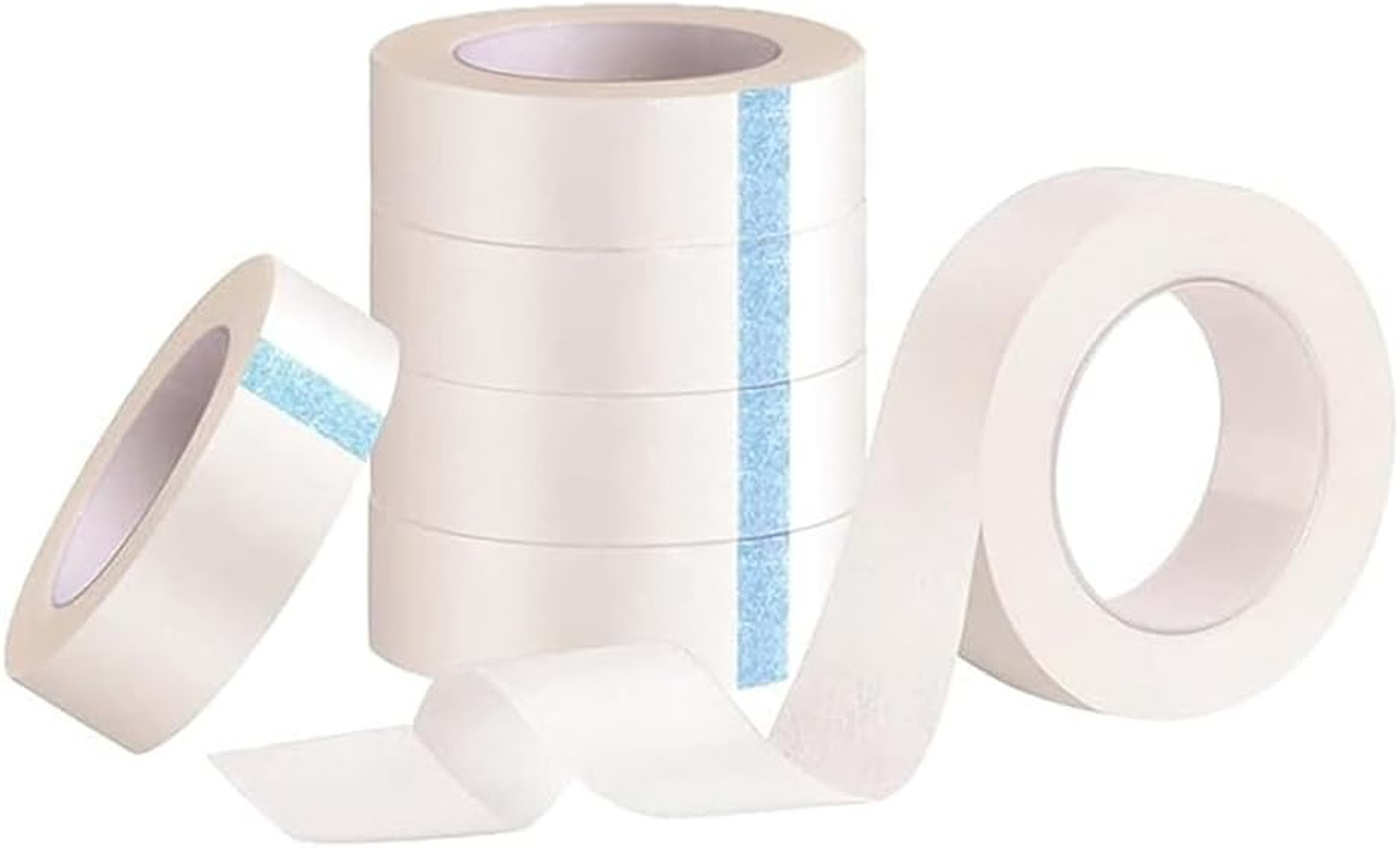 PE Micropore Medical Tape Lash Tape, 6Rolls Micropore Surgical Tape,Breathable First Aid Paper Medical Tape Athletic Tape Adhesive Tape Earring Cover up Tape,Paper Tape for Wounds (1.25Cm) image number 6