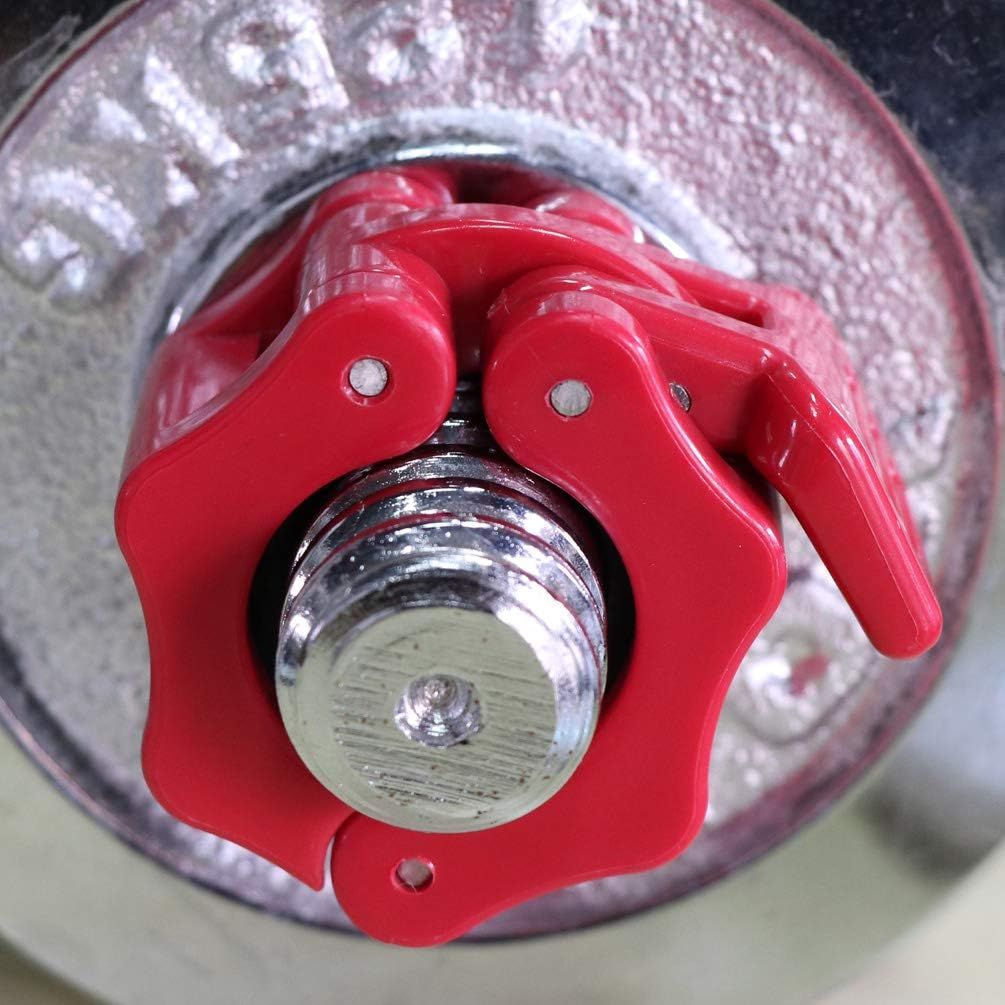 Standard Bar Collars Quick Release Barbell Clamps 1 Inch Safety Weight Plates Clips Pair Collar Clamp Standard Curl Bar Clip Fast Locking Weightlifting,Strength Training/Gym. image number 2