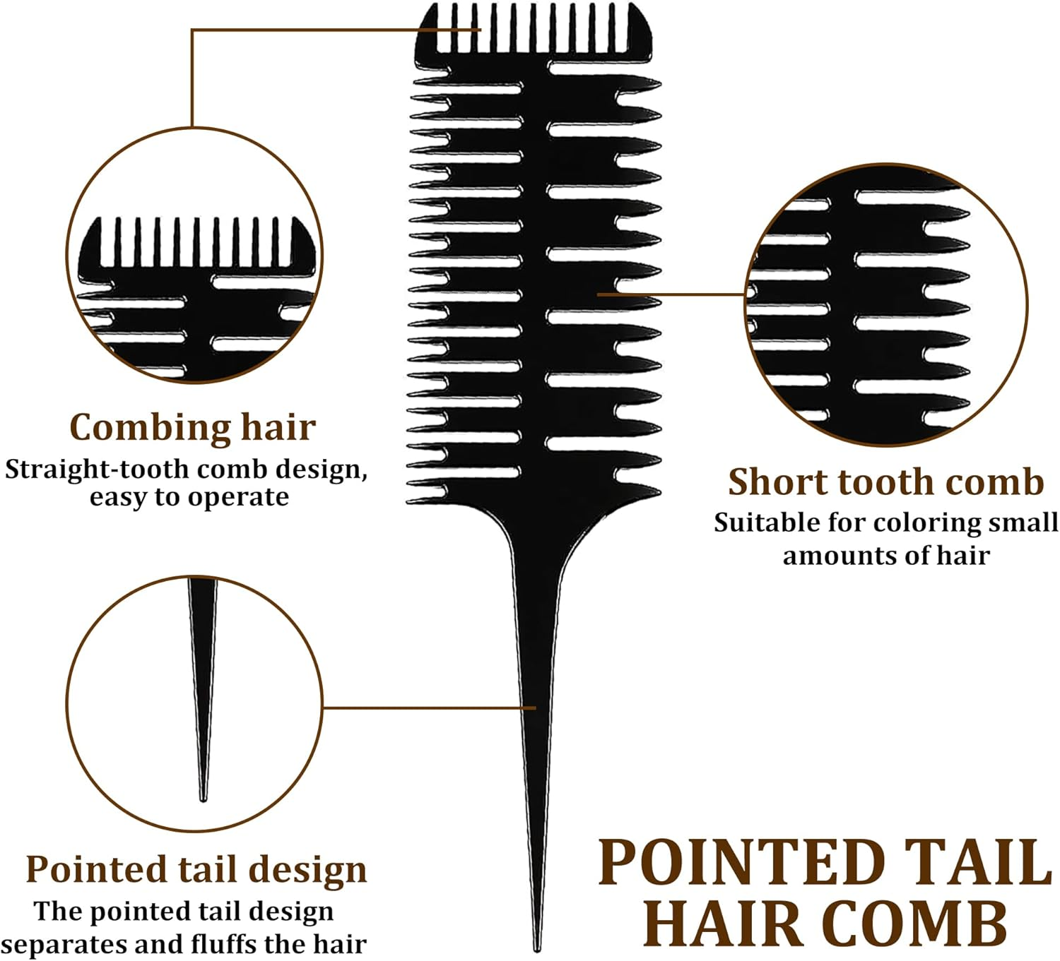 Professional Hair Combs for Women Styling Hair Combs Plastic Weaving Combs for Highlighting image number 1
