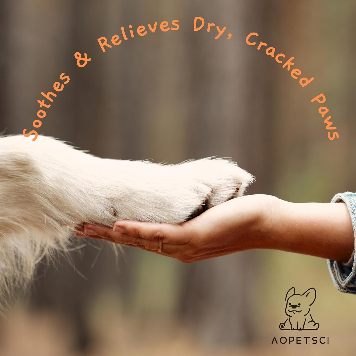 AOPETSCI Cat and Dog Paw Balm - 100% Natural Paw Moisturizer for Dogs and Cats; Soothes, Heals and Moisturizes Dry Cracked Paws and Protects; Organic Aloe Vera (Hippophae Rhammoides Fruit Oil) image number 2