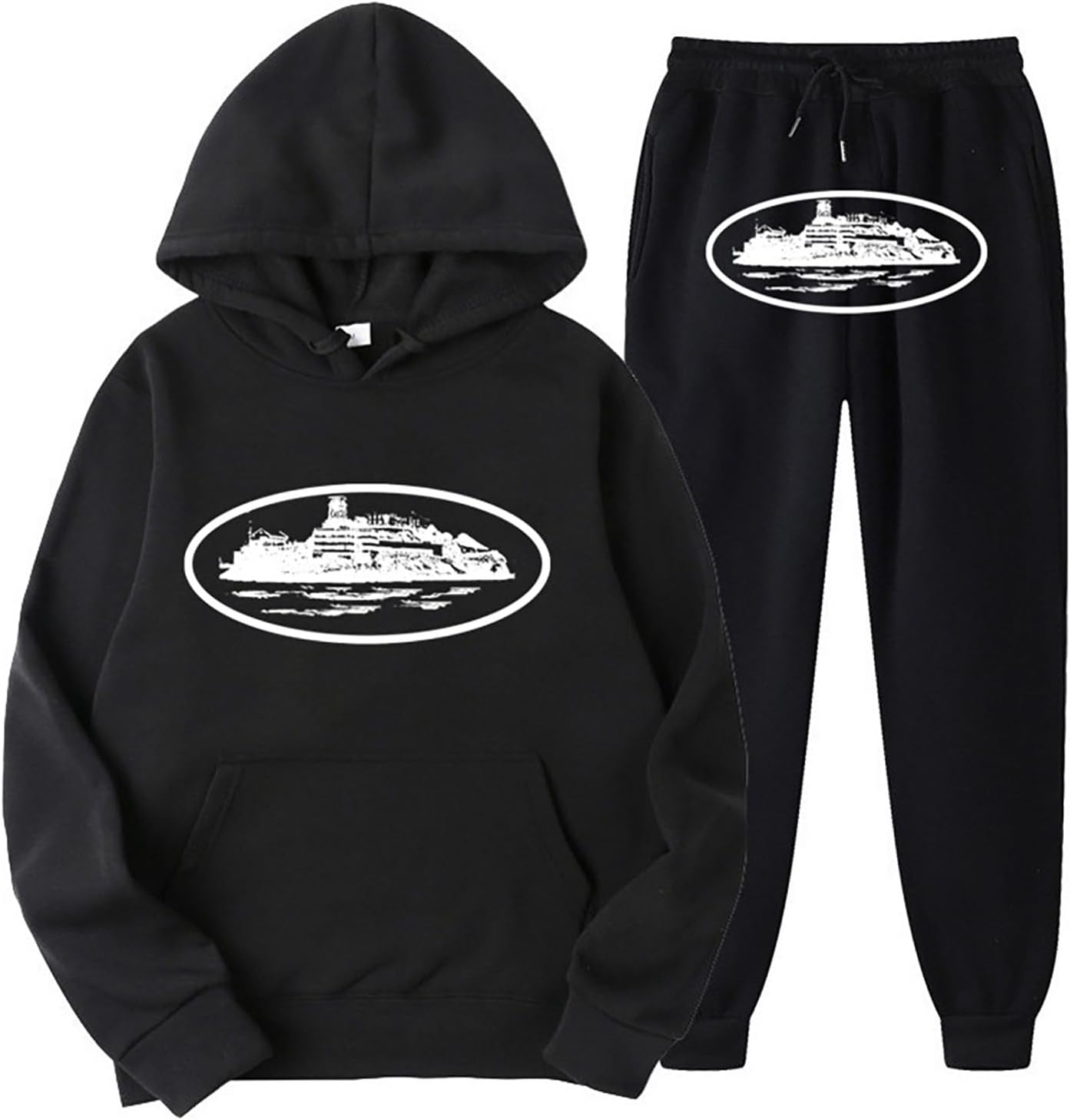 Tracksuit Hoodies and Track Pants Set Men'S Sports Tracksuits with Hood and Pockets Tracksuit Set Women Leisure Jogging Mens Tracksuit Set