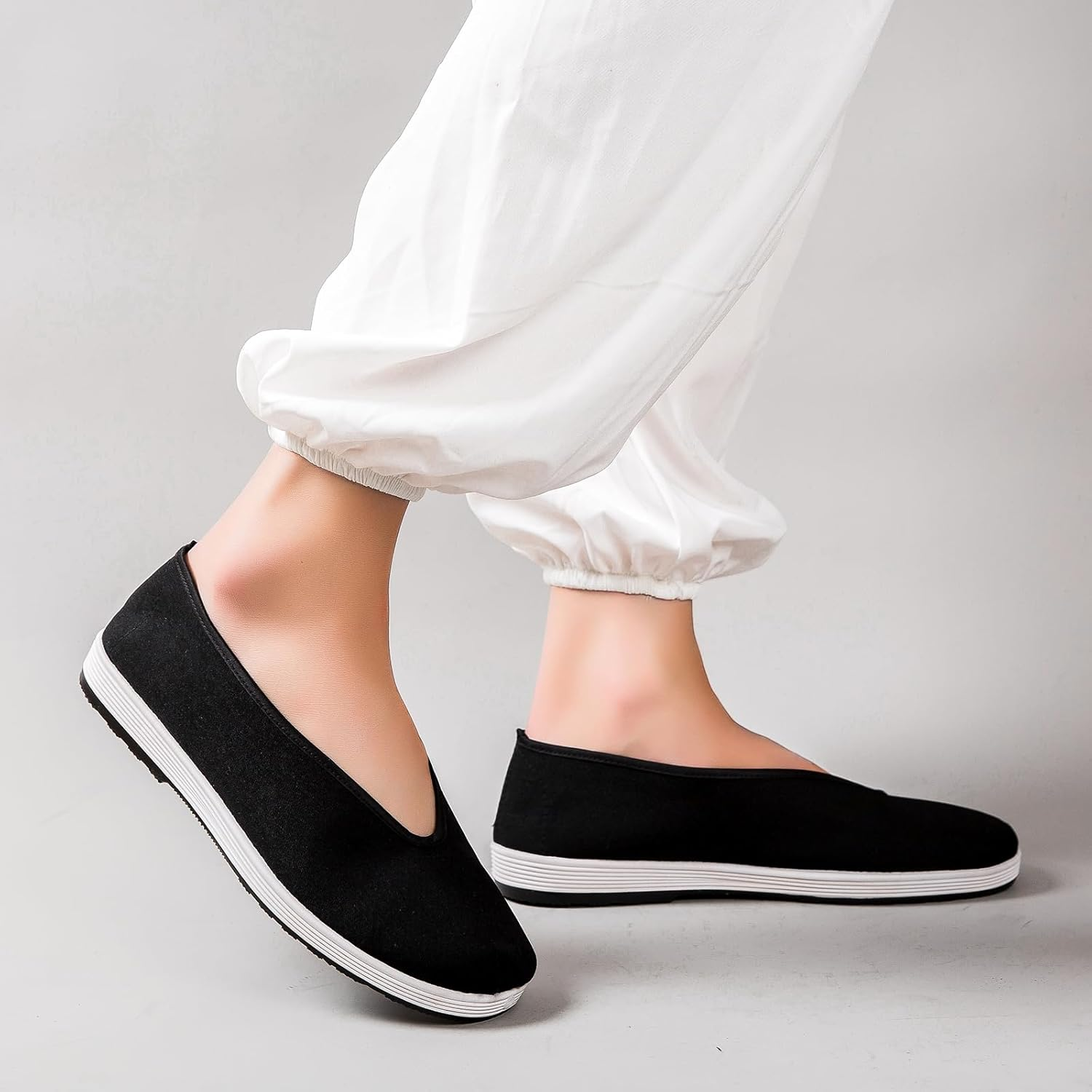 Kung Fu & Tai Chi Shoes - Comfortable, Slip-On, Anti-Skid, Lightweight Men'S Traditional Cloth Shoes,Indoor Slippers