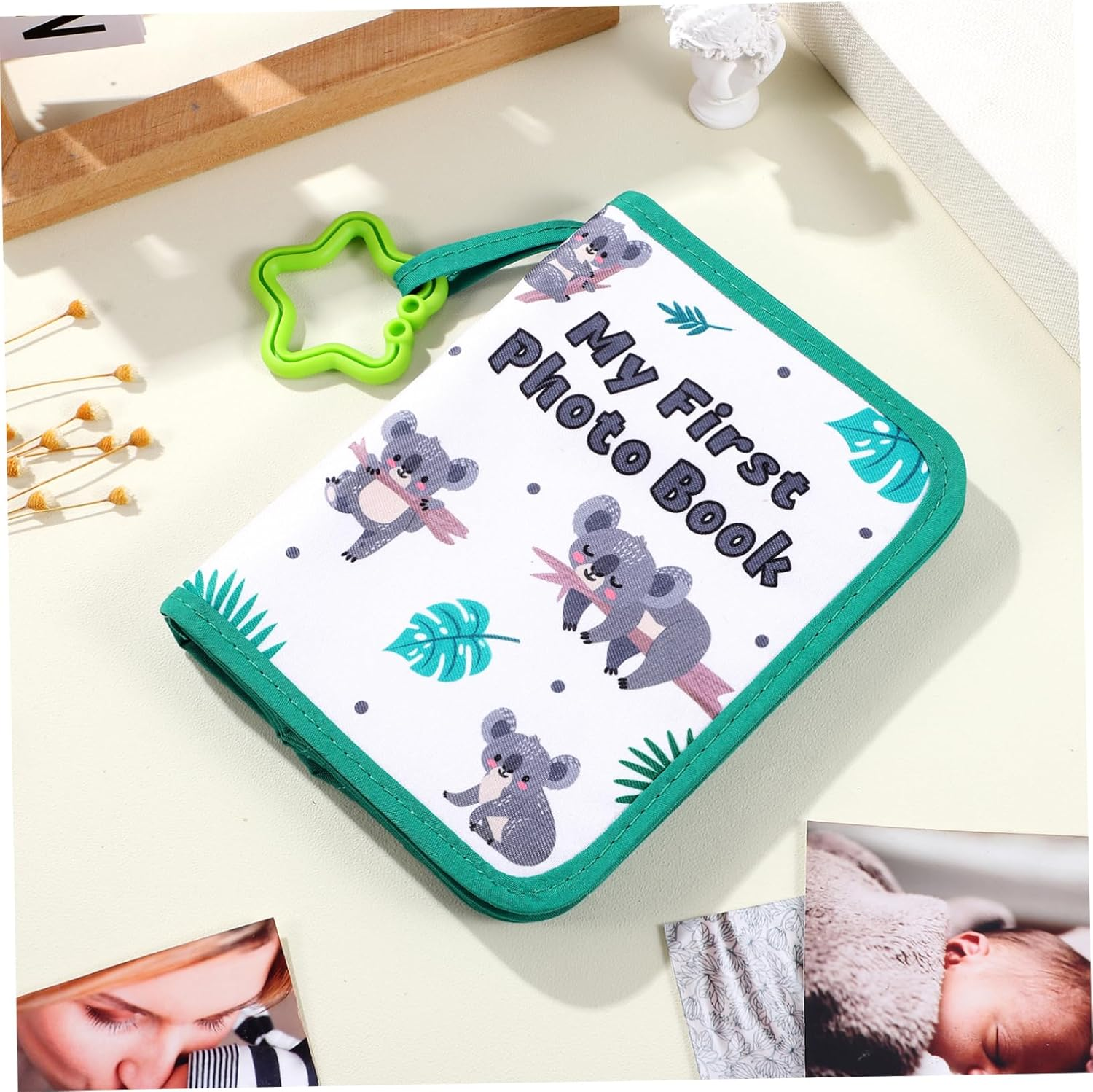 Cloth Growth Album Book Decorative Photo Album for Pages Edge Soft Keepsake Photo Book for Recording Precious Memories for Newborns and Families image number 6
