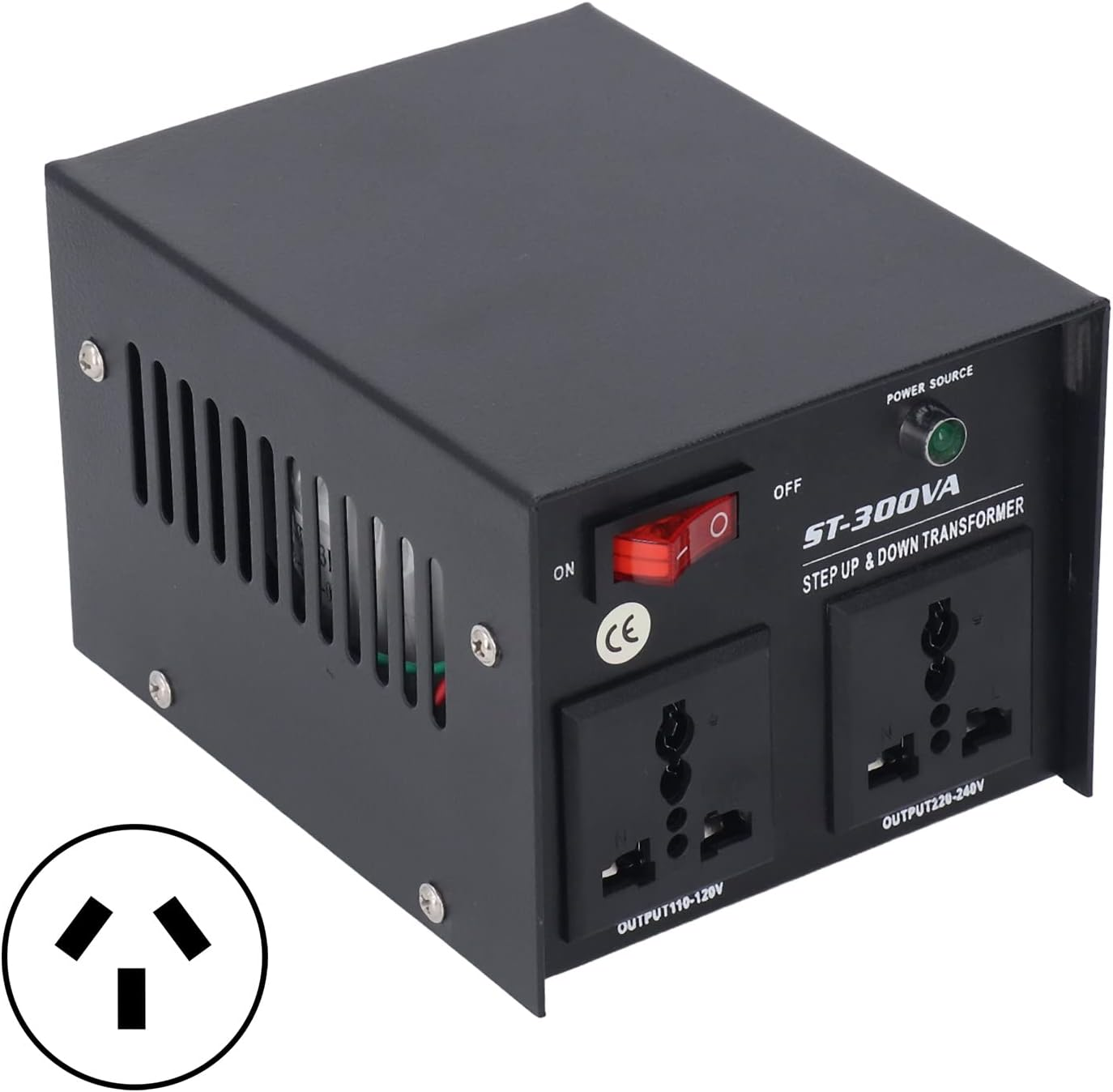 Step up down Transformer, 300W Adjustable Heavy Duty Voltage Converter 110V‑120V/220V‑240V, to Power Voltage Converter (AU Plug) image number 1