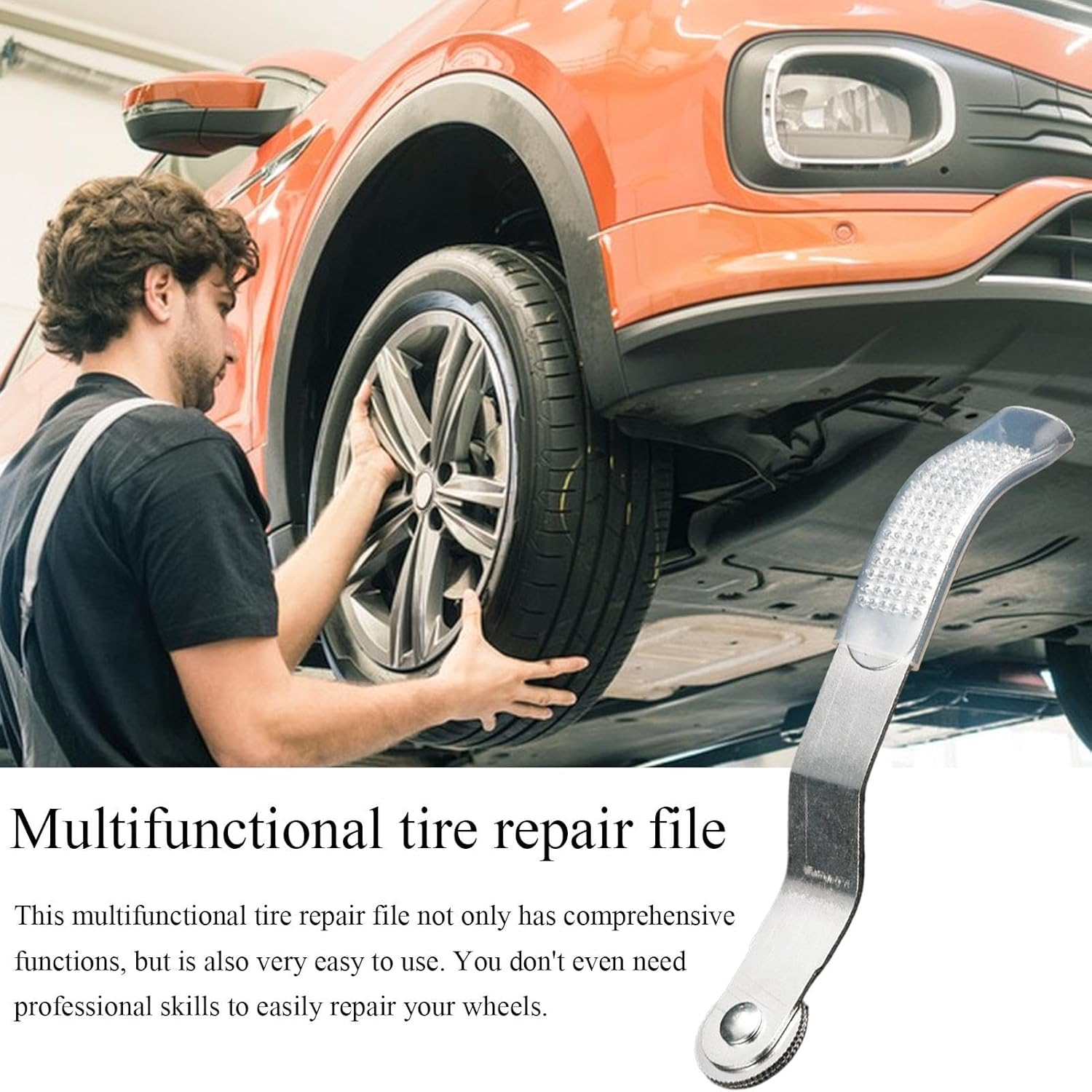 Car Tyre Repair, Tyre Patch Tools - Iron Tyre Scraper for Patch Kit, Tyre Repair Patch Tools, Tyre Inner Lining Scraper, Sanding and Polishing Accessories for Cars, Trucks, SUV image number 1