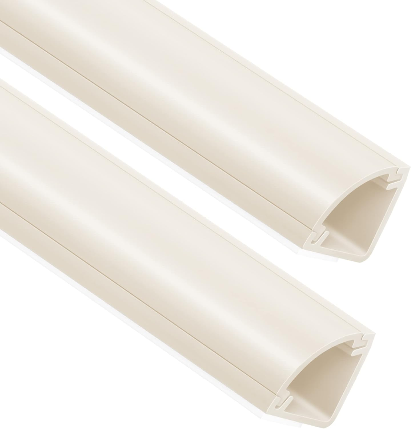 85In Corner Cord Hider, Large Capacity Wire Covers for Cords, Cord Concealer Paintable Corner Cord Cover, Quarter round Cable Raceway for Wall, Floor, Baseboard, Ceiling, 5 X L 17In, Beige image number 1