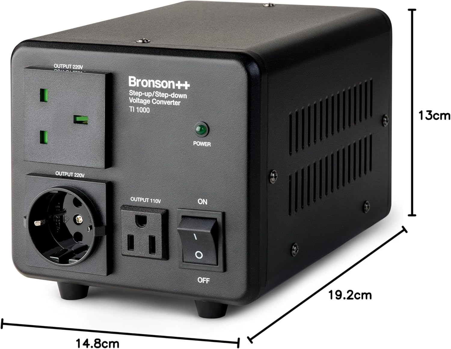 Bronson++ TI 1000 110 Volt USA Voltage Converter Toroidal Core Transformer 1000 Watt In: 110 V or 220 V/Out: 110 V and 220 V - Bronson 1000 W image number 5