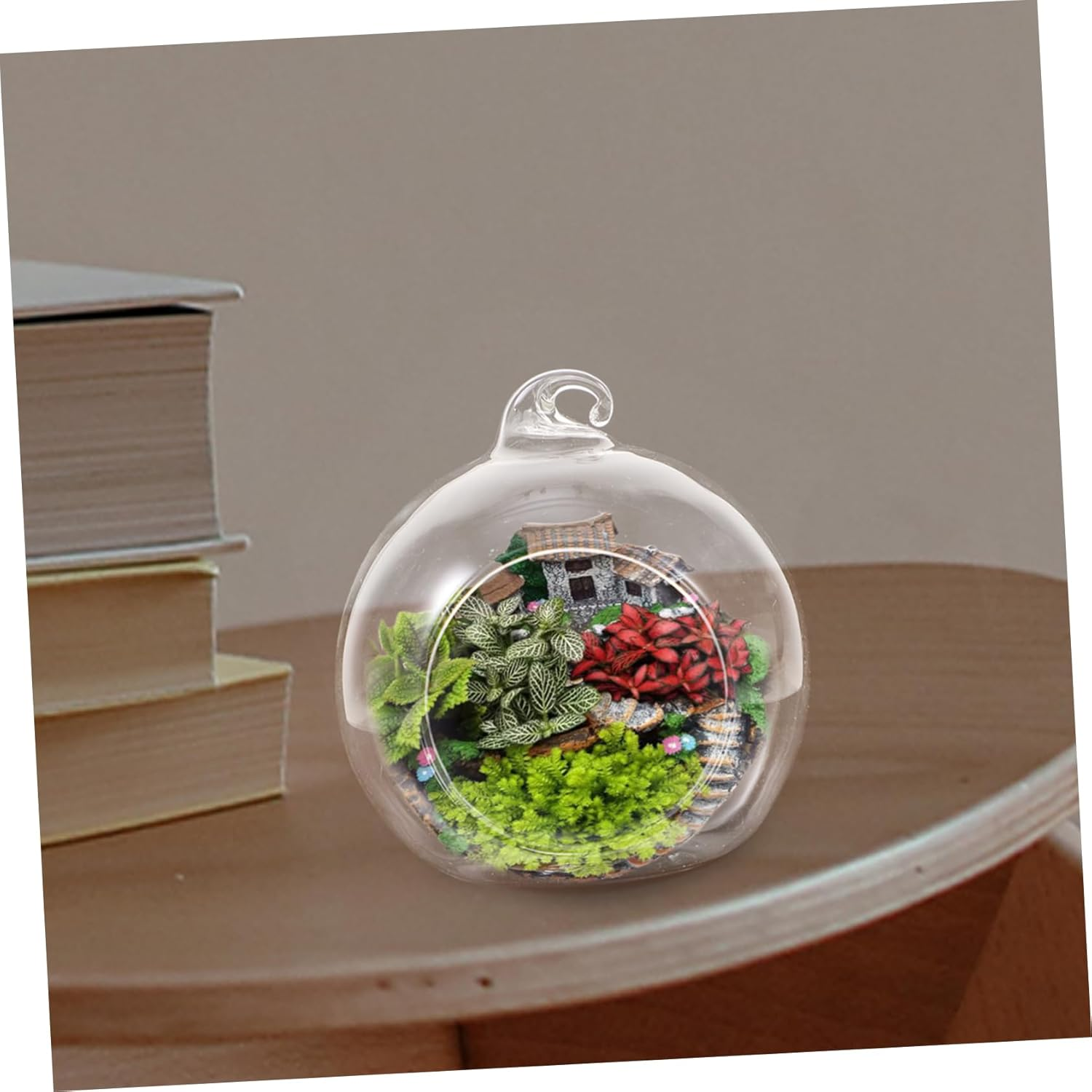 Kisangel 12Pcs Hanging Glass Plant Globe Clear Terrarium Vase Small Air Plant Terrarium for DIY Garden Home Decor image number 4