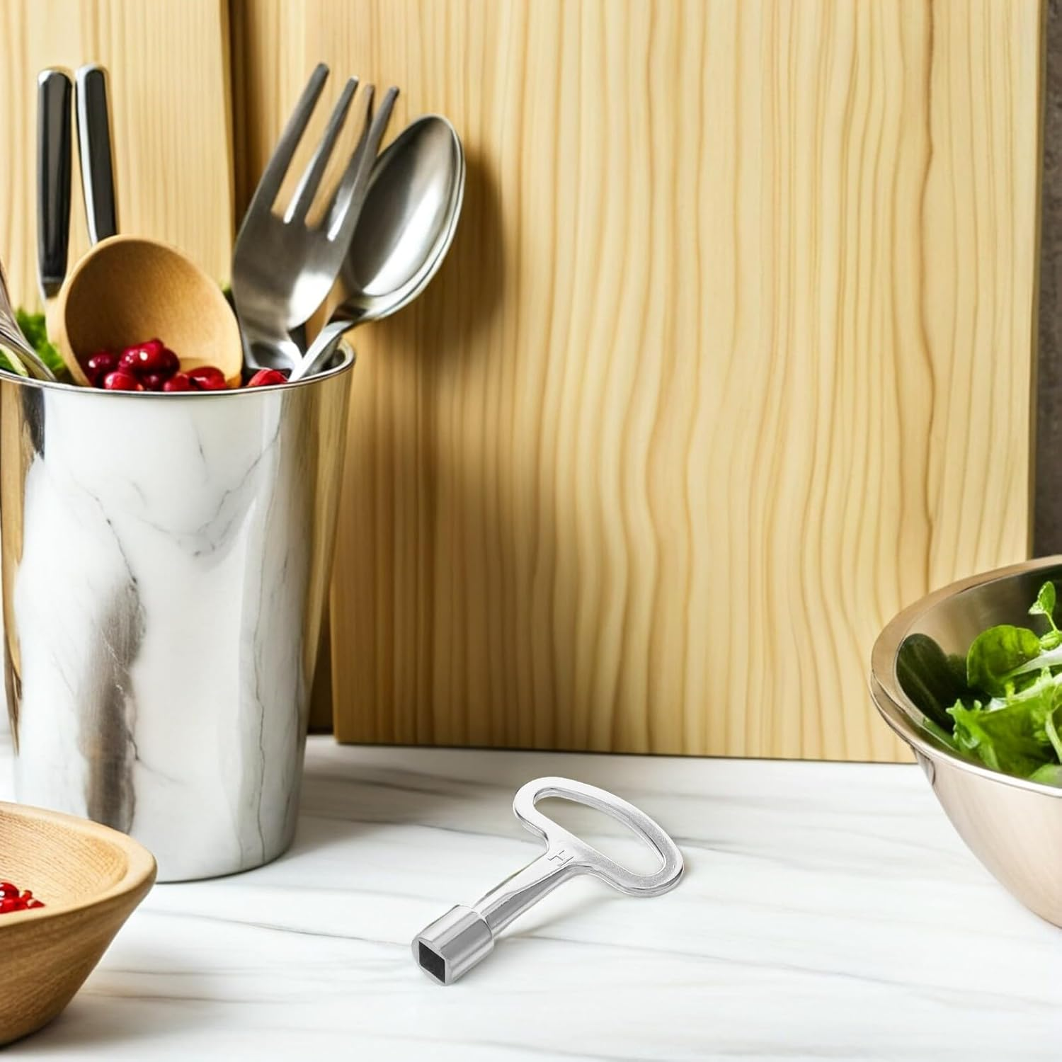 7-Inch Zinc Alloy Gas Valve Key for 1/4 and 5/16 Valves Multi-Purpose Socket Spanner and Radiator Utility Key for Meter Boxes and Air image number 4