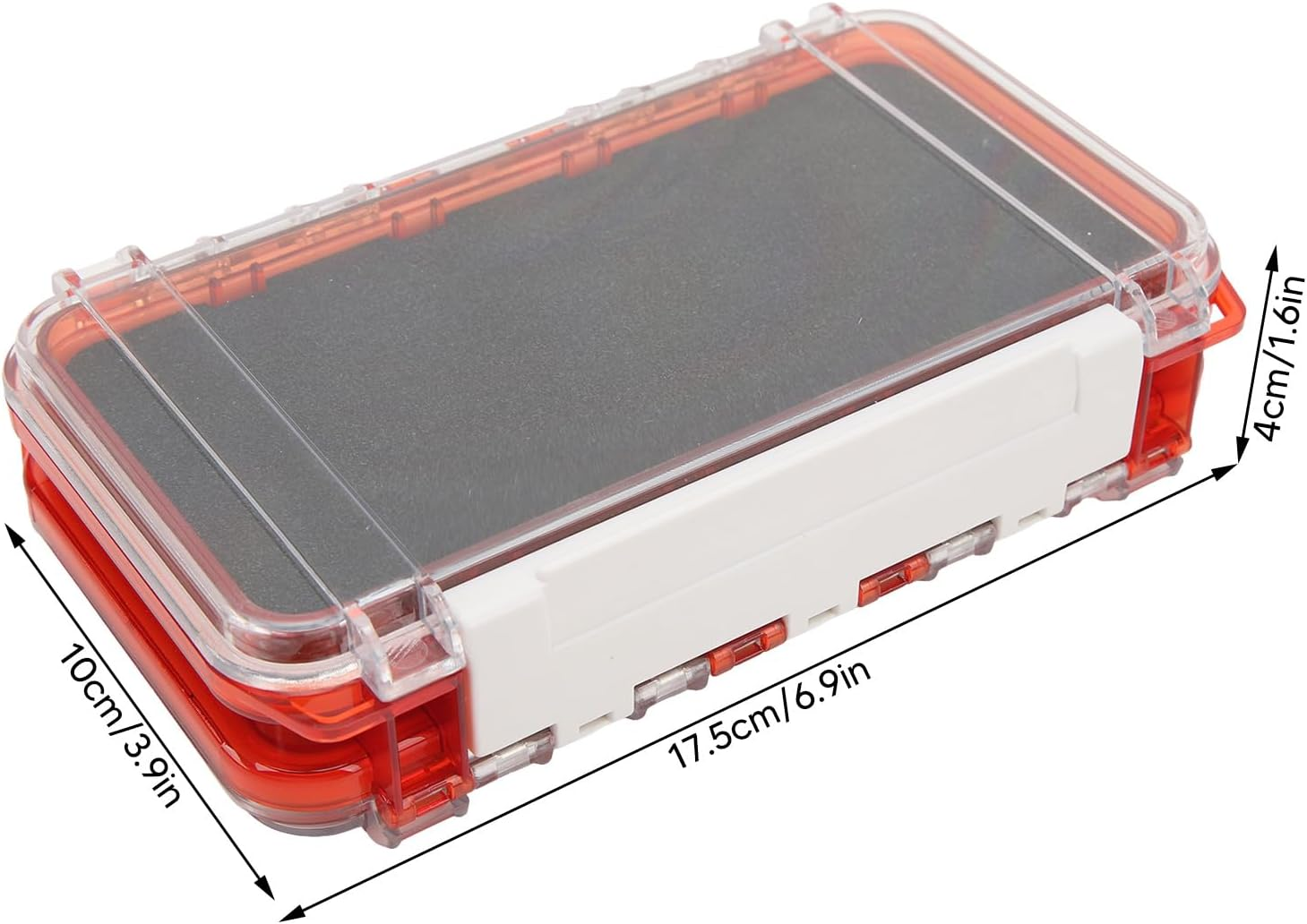 Fish Tackle Storage Box, Multi Compartment Portable PP Fishing Tackle Trays for River Fishing (Red) image number 5