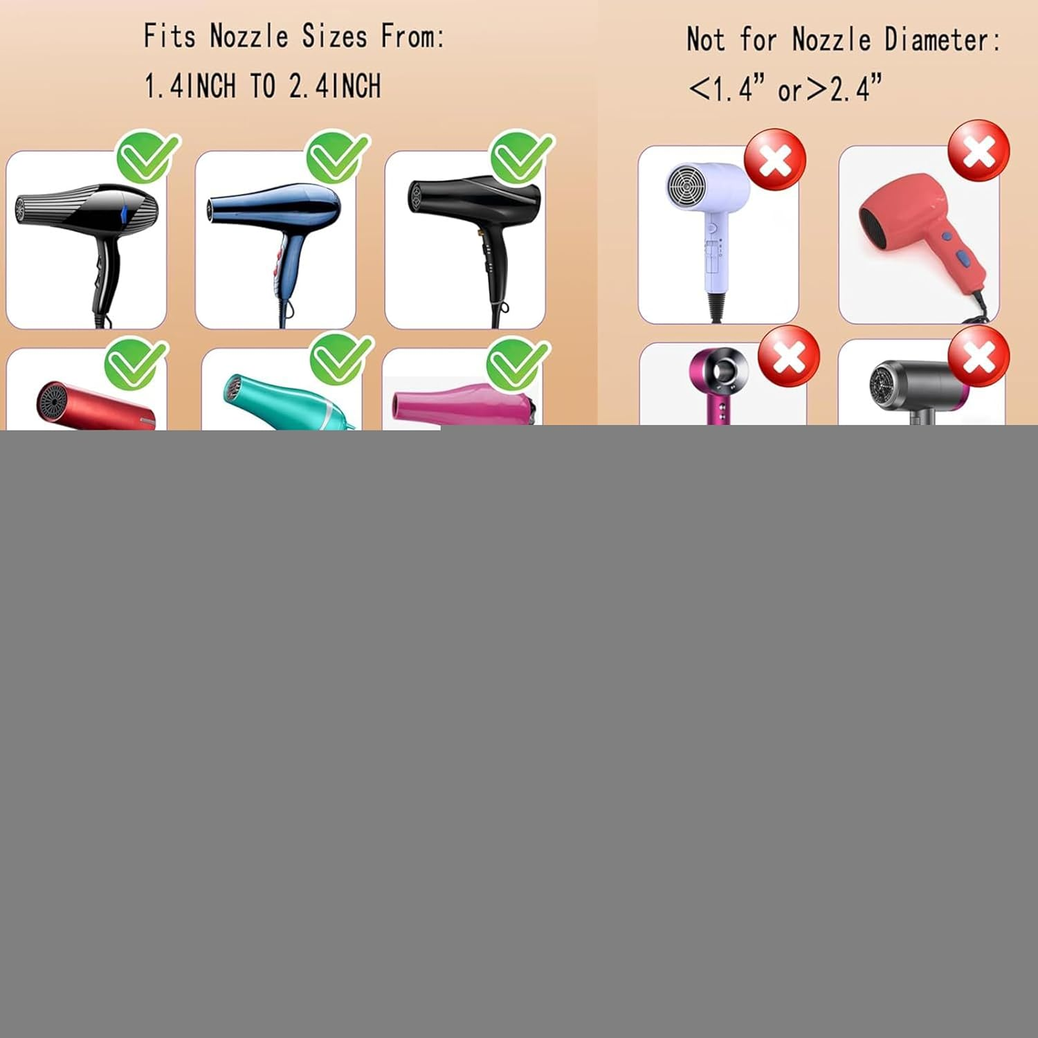 Hair Diffuser Attachment, Diffuser Attachment, Styling Tools Appliances for Heat Drying Straight Wavy Natural Wave Summer Travel Vacation Day Night Spa Morning image number 3