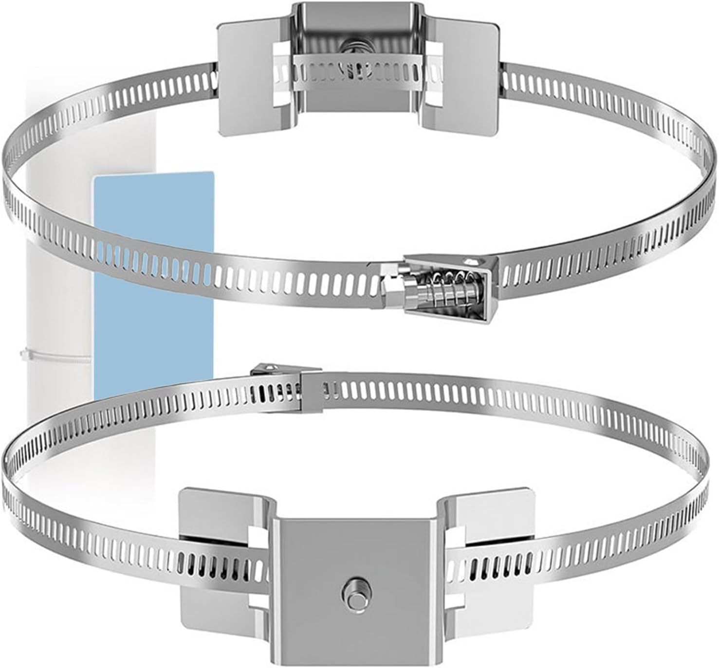 Security Camera Pole Mount - Security Cameras Mounting Rack - Adjustable Heavy-Duty Pole Brackets for Outdoor Indoor House TV Porch Satellite Railing Water Heater