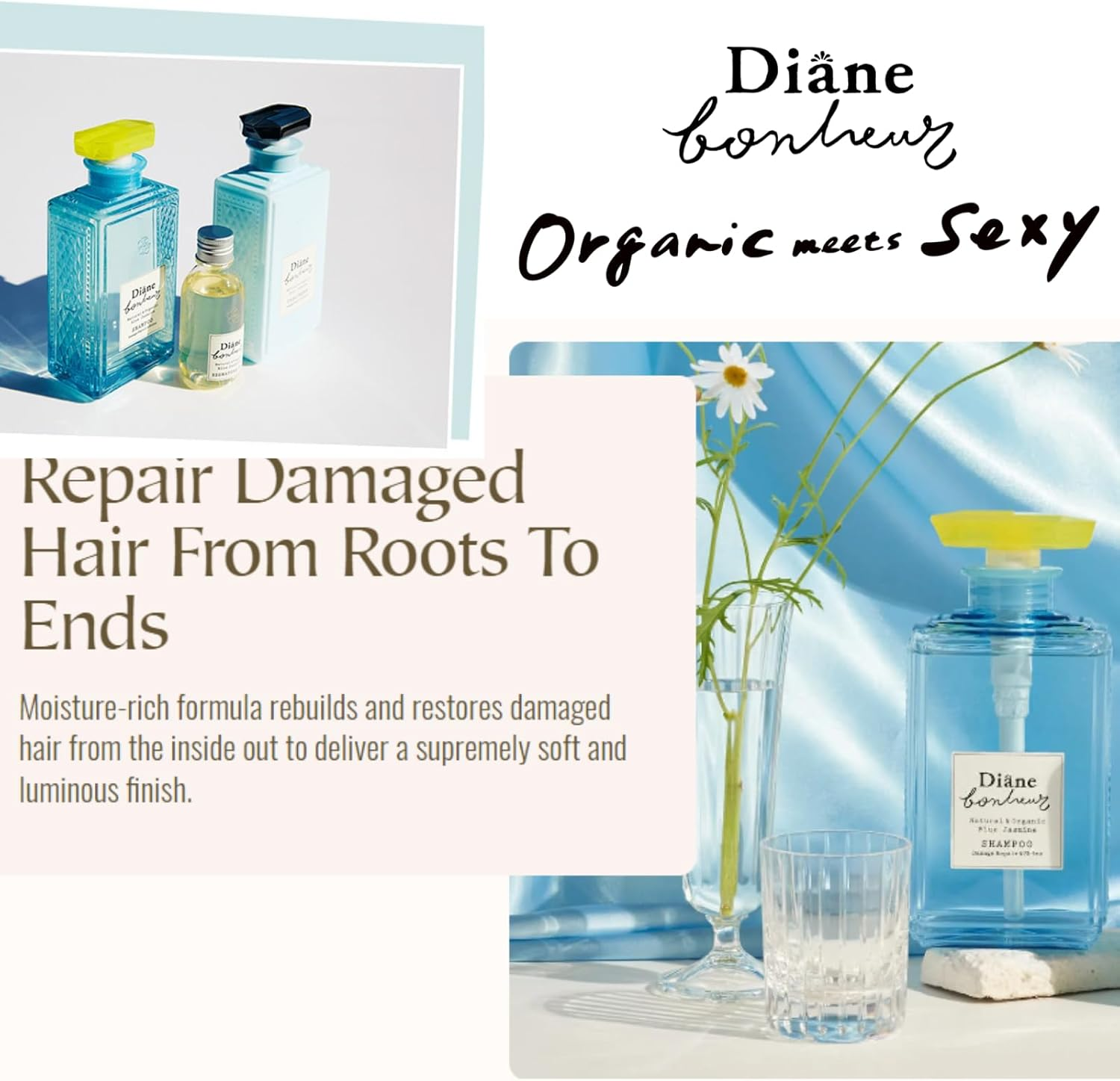 Diane Bonheur Shampoo [Blue Jasmine Scent] Liquid Liquid 500Ml (X1) image number 2