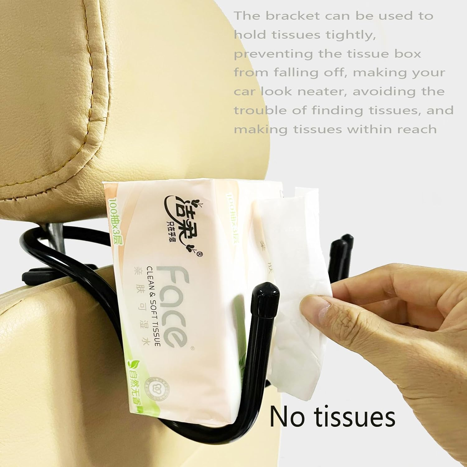 Pmsanzay Flexible Car Seat Headrest Hook, Universal Headrest Storage Hanger for Purse Bags Coat Cowboy Hat Umbrella, Easy to Shape - Many Uses in a Car or Truck, Flexible and Sturdy - No Scratches image number 4