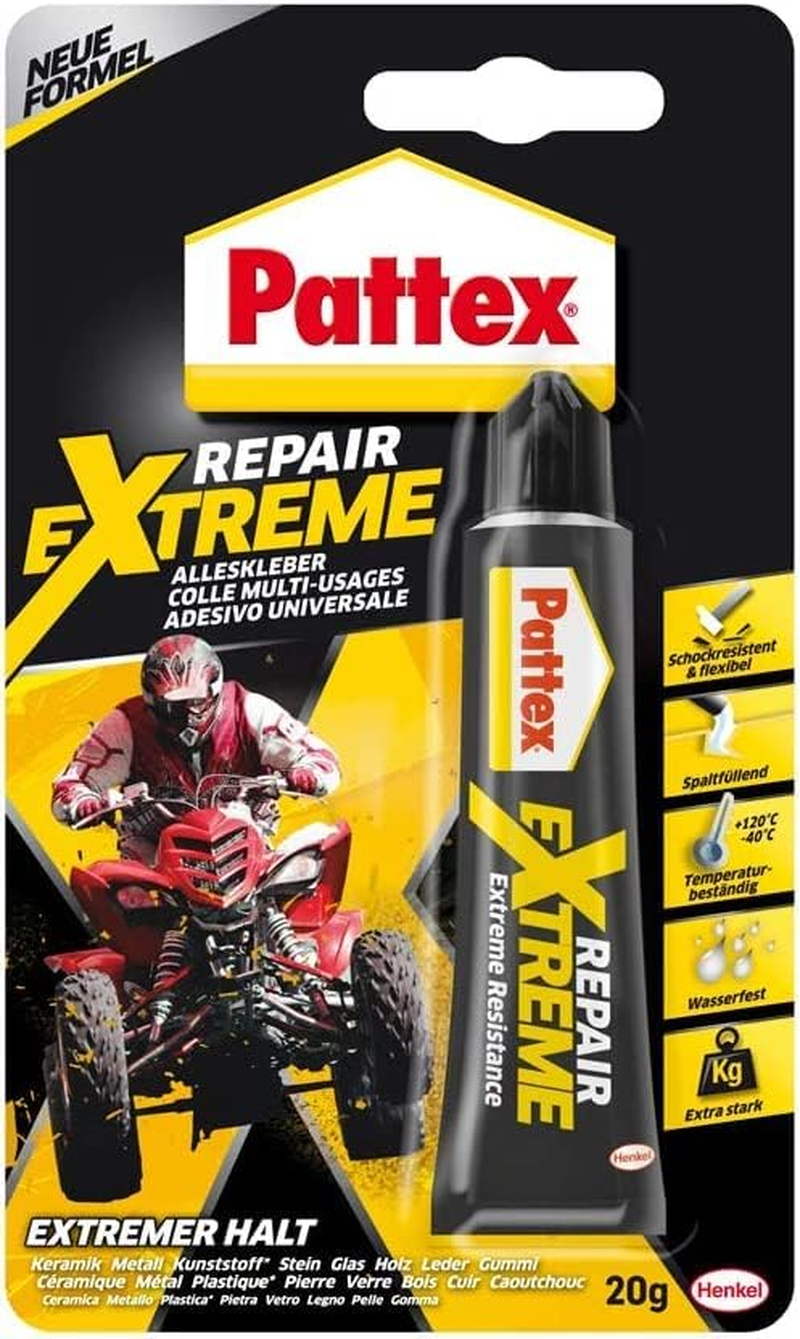 Pattex Repair Extreme, 2 X 20G Tube Non-Shrinking and Flexible All-Purpose Adhesive, Temperature Resistant Repair Adhesive, Strong Adhesive for Indoor and Outdoor Use image number 3