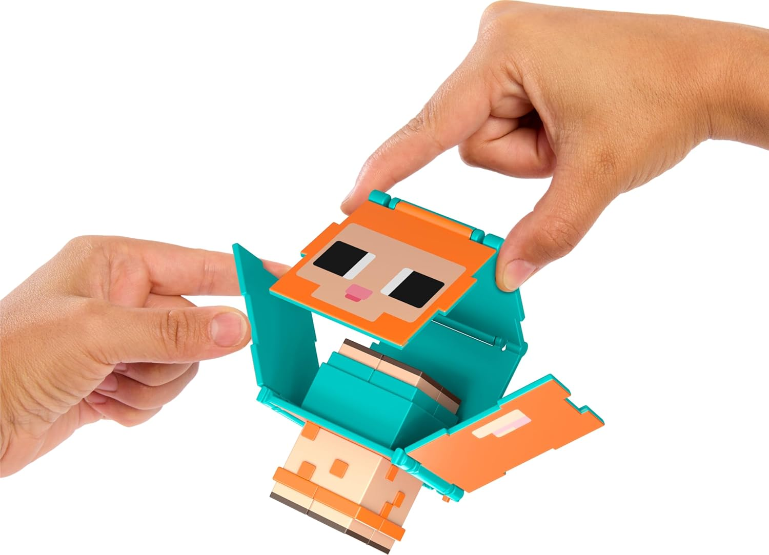 Mattel Minecraft Flippin&rsquo; Figs Sheep & Chicken Figures 2-Pack with 2-In-1 Fidget Play, Large Heads & Pixelated Design (Amazon Exclusive) image number 4