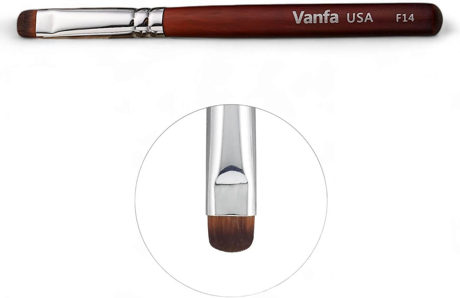 Vanfa French Brush for Nails, Clean up Brush for Gel Nail Polish F14