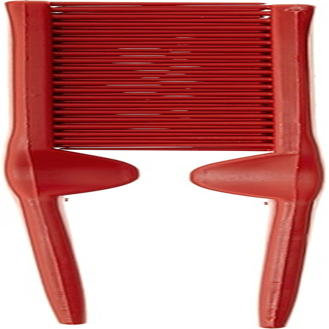 Cocoblack Naturals 3 Row Styling Comb for Detangling, Defining and Separating Curls (Red) image number 3