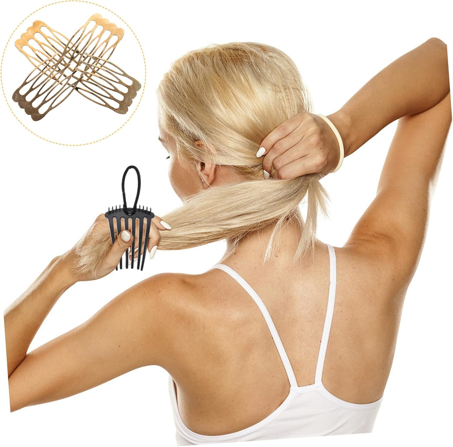 UKCOCO 10 Pieces Side Combs for Women Mini Combs Decorative Gold Hair Accessories Wedding Ceremony