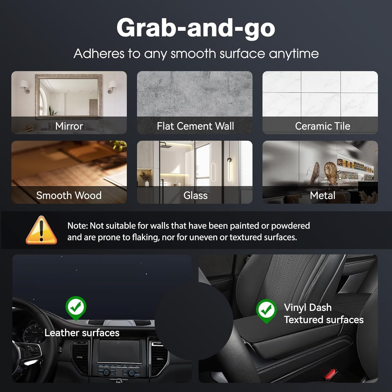 Telfun Vacuum Magnetic Suction Phone Holder, Foldable and Retractable Hands-Free Suction Cup Phone Mount for Car/Gym/Mirror/Smooth Surface, Compatible with Iphone Android and All Smartphones image number 3