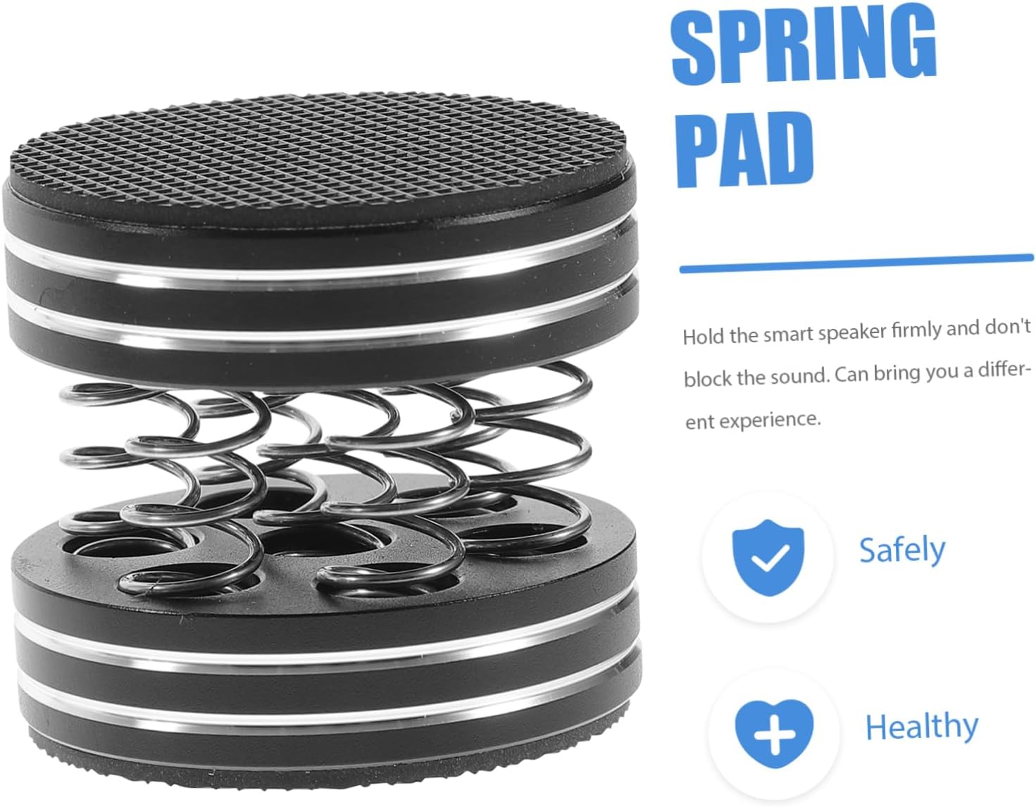 ARTIBETTER 4Pcs Speaker Isolation Feet and Vibration Absorber Spring Pads for Hifi Audio Equipment Subwoofer Stand Black Vibration Damper Speaker Floor Protector for Home Audio image number 1