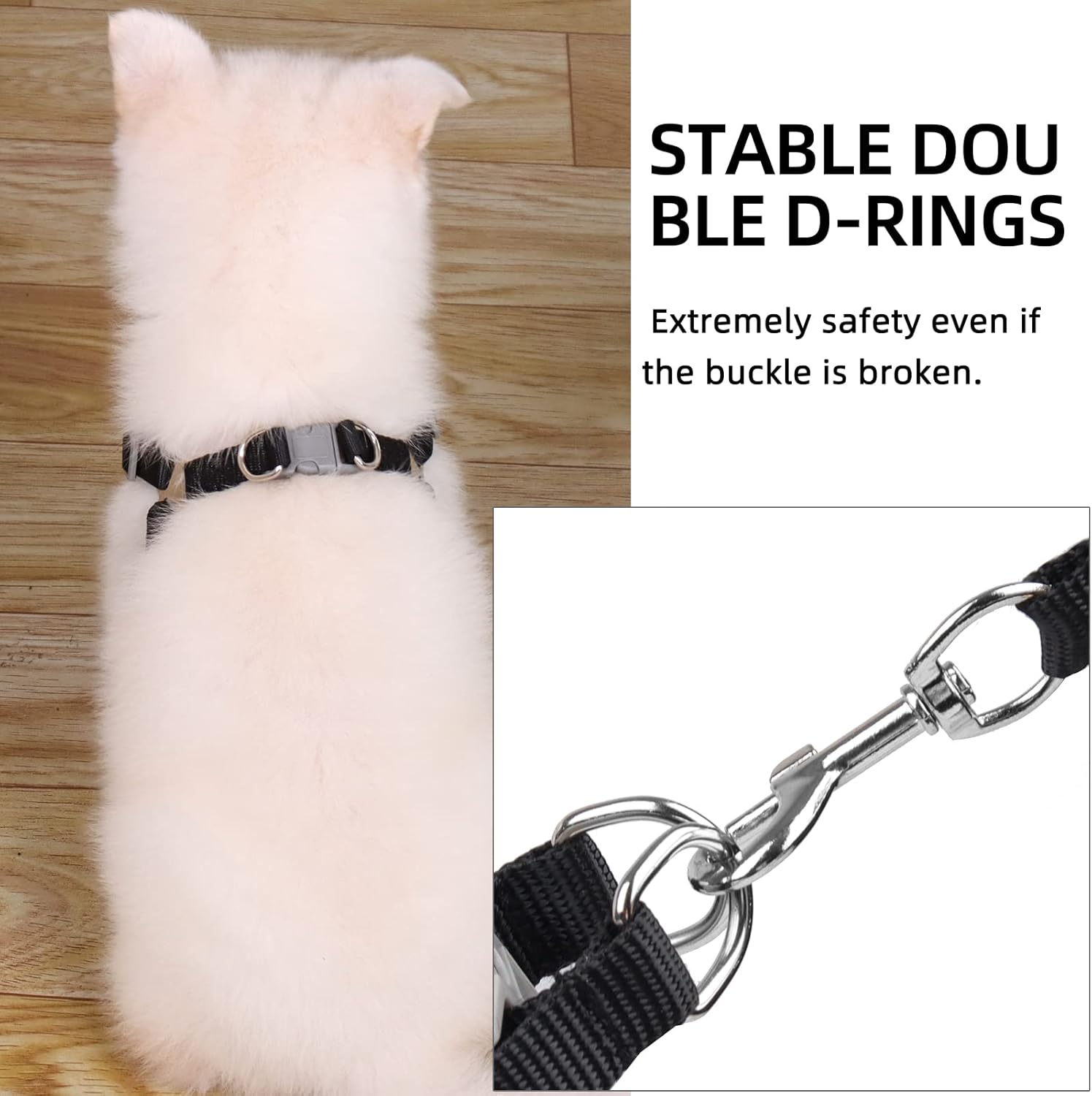 Rennaio Dog Harness No Pull, Adjustable Puppy Harness with 2 Leash Clips, Ultra Breathable Padded Dog Vest Harness, Reflective Dog Harness and Leash Set for Small and Medium Dogs (Black, S) image number 1