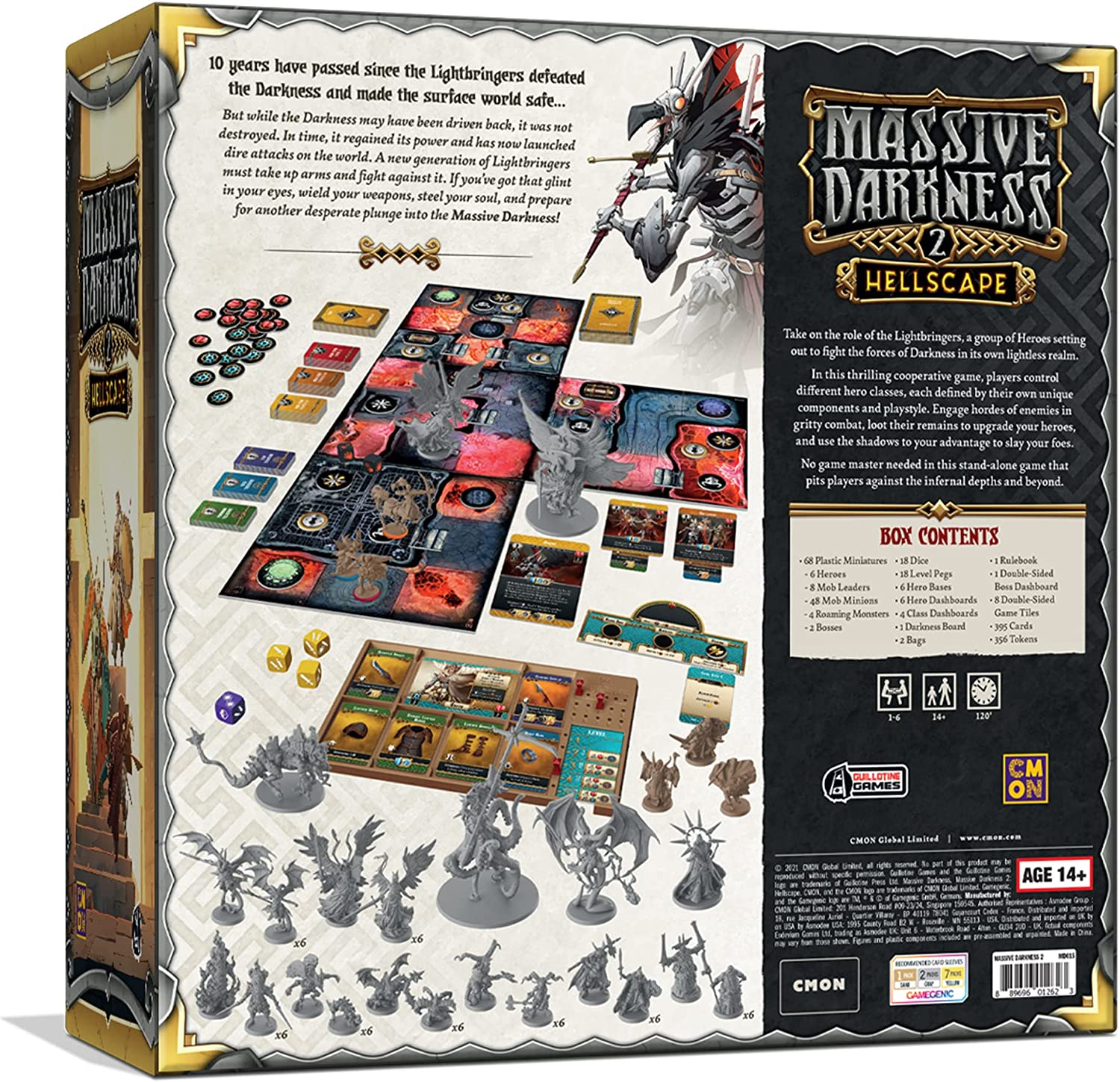 CMON Asmodee North America Massive Darkness 2 Hellscape Board Game image number 2