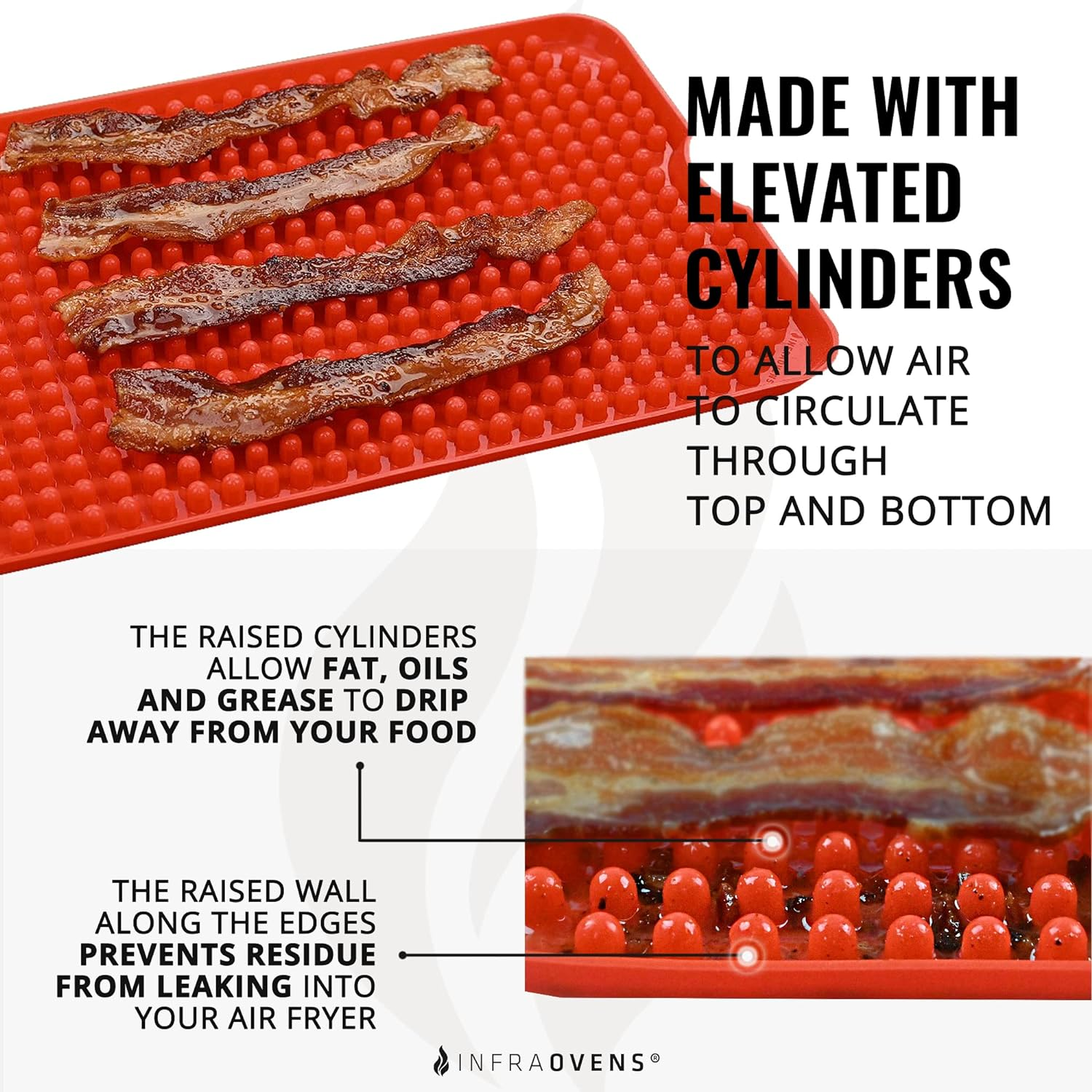 Air Fryer Liner Accessories for Ninja Foodi XL Smart FG551 6-In-1 Indoor Grill, Reusable Heat Resistant Mat for Air Fryer, Ninja Foodi Accessories, Easy Clean Replacement for Parchment Paper image number 1