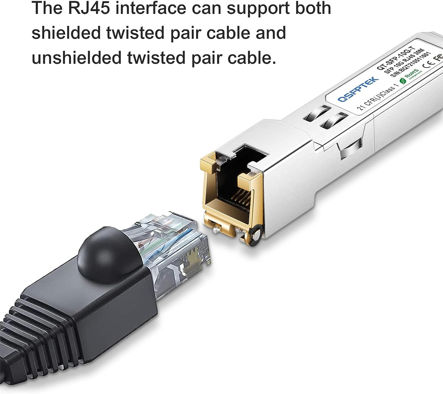 10Pack 10GBASE-T SFP+ to RJ45 Copper Module Mini-Gbic Transceiver for Cisco SFP-10G-T-S, Ubiquiti UF-RJ45-10G, Netgear, Mikrotik, D-Link, Supermicro, Tp-Link, Linksys, CAT6A/CAT7, up to 100FT(30M) image number 2