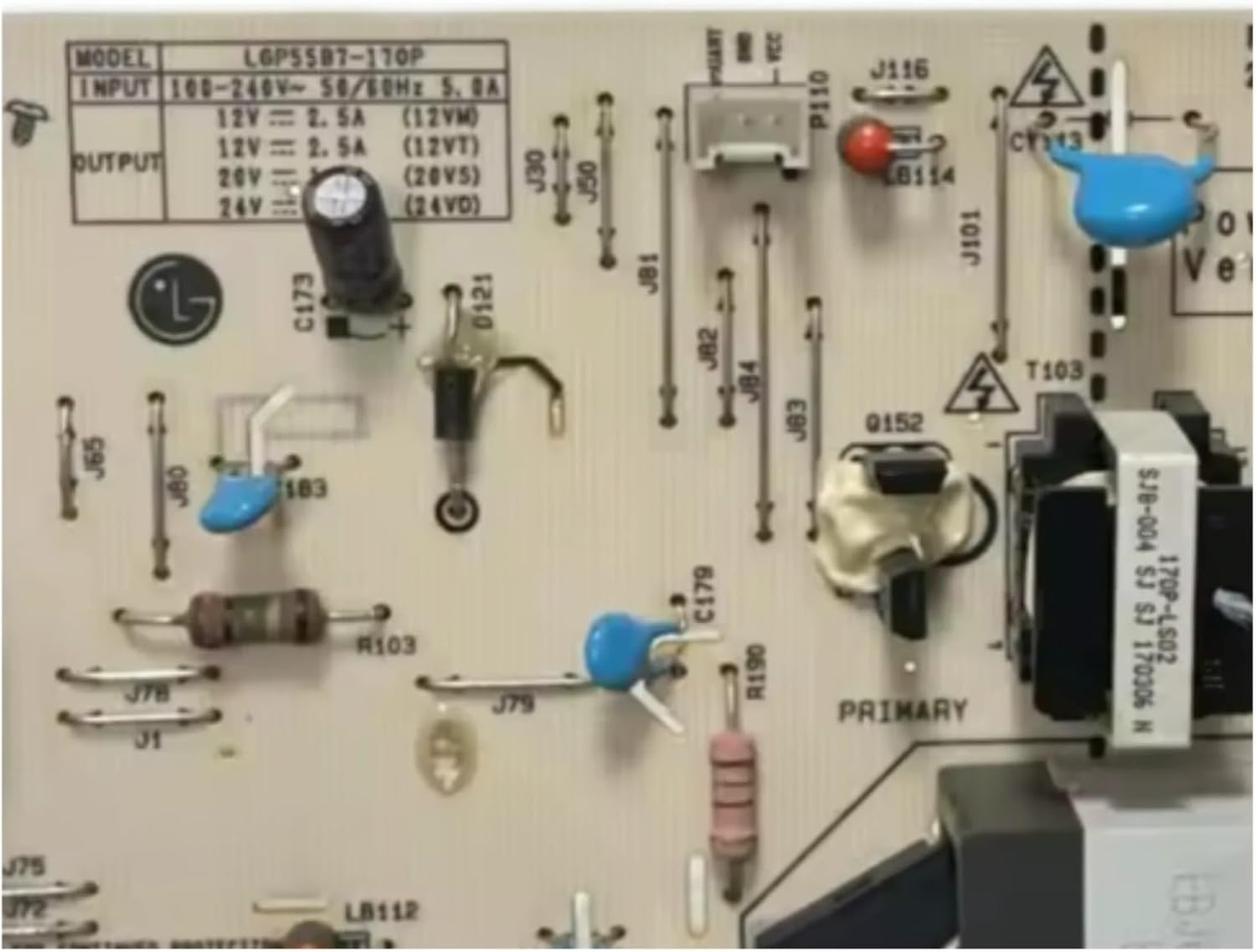 Replacement TV OLED55B7P-C OLED55B7Y TV Power Strip EAX67218501 EAY64510701 LGP55B7-170P TV Replacement Accessories image number 1