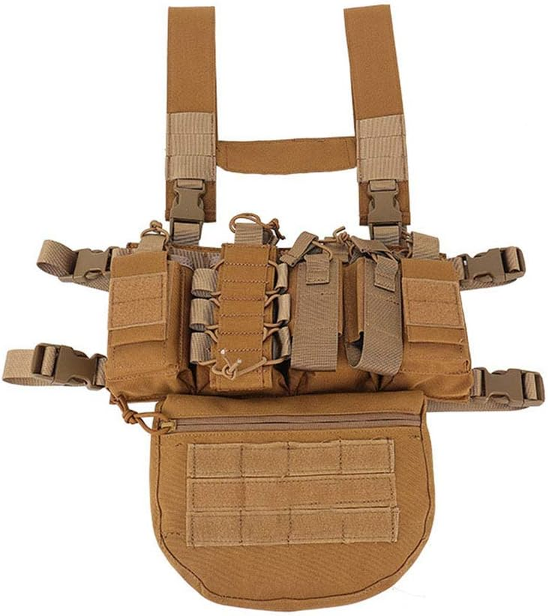 Outdoor Sports Airsoft Gear Combat Assault Molle Vest Accessory Mag Pouch Magazine Bag Carrier Tactical Camouflage Chest Rig image number 3