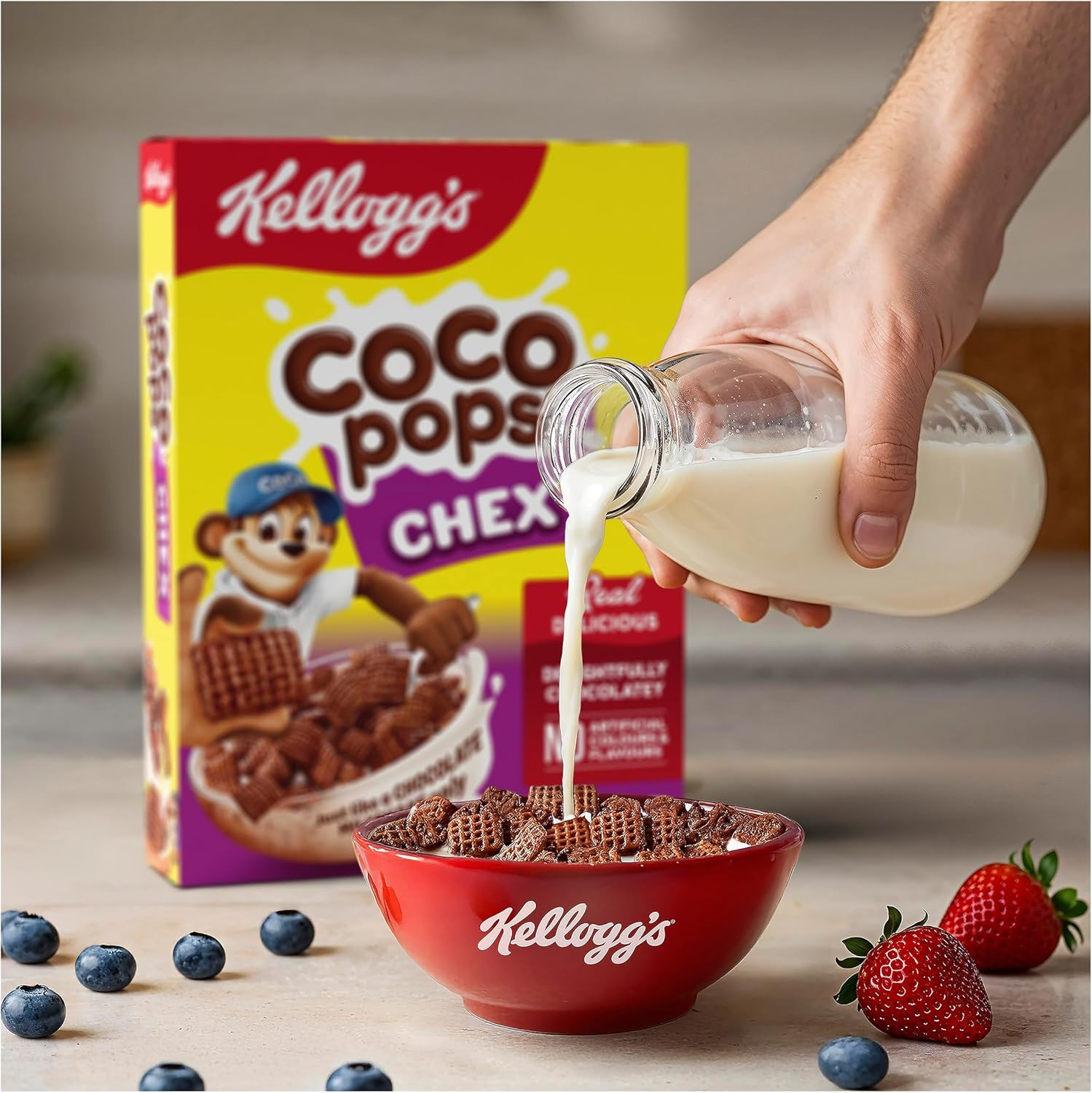 Kellogg'S Coco Pops Chex Chocolatey Breakfast Cereal, 500G image number 4