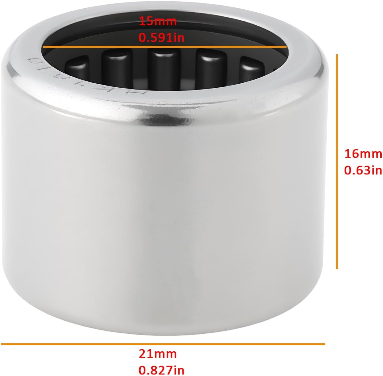 4Pcs HK1516 Drawn Cup Needle Roller Bearing 15X21X16Mm Chrome Steel Needle Bearing image number 5