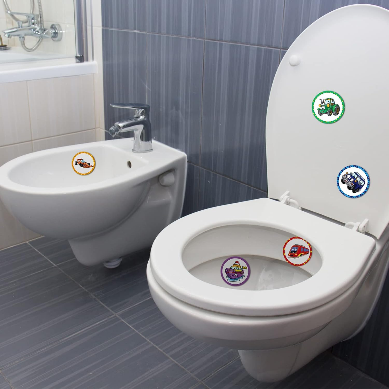 120 Pcs Toilet Targets for Boys Potty Training Flushable Targets Boys Pee Targets Color Paper Tinkle Targets for Boys Safe to Use