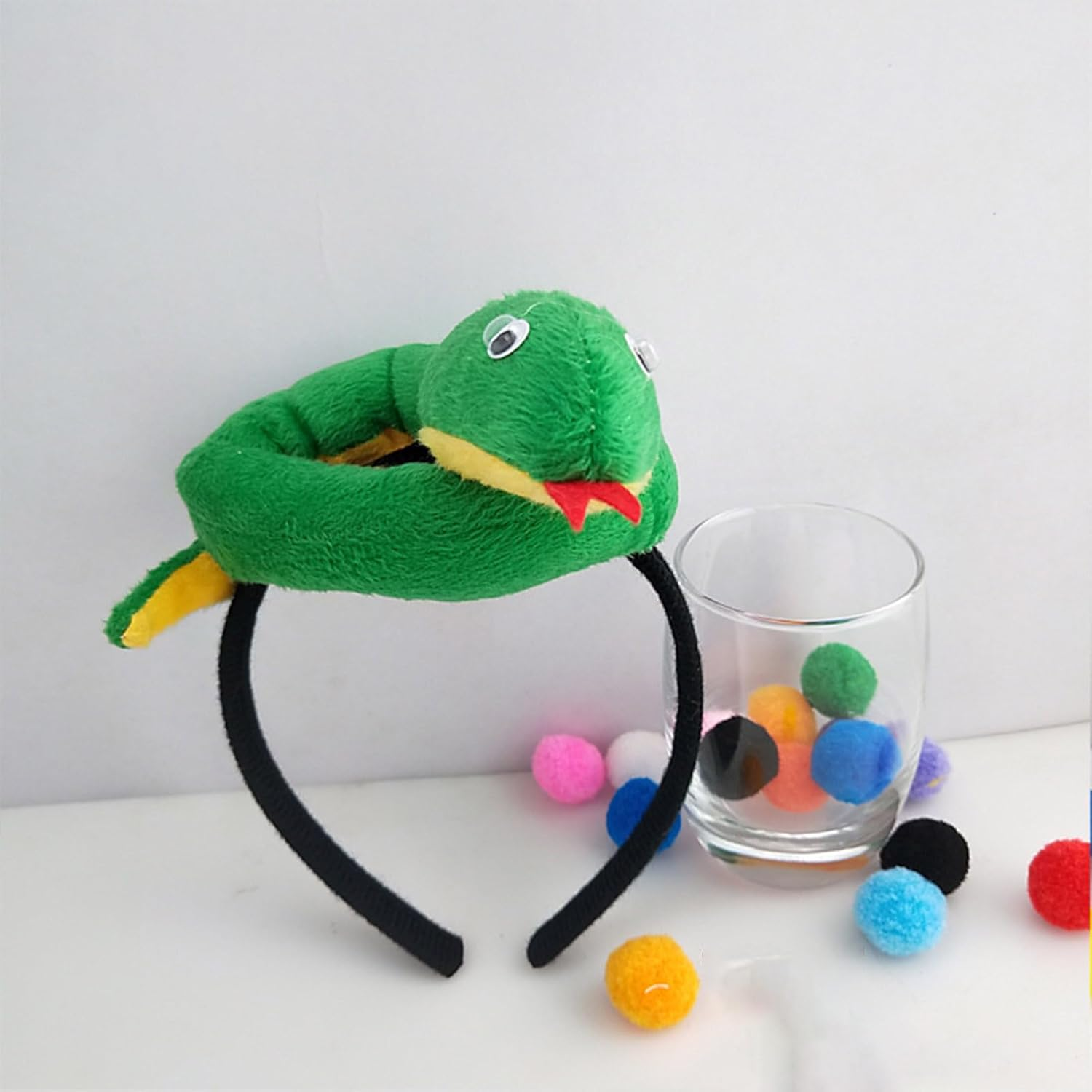 Snake Headpiece | Plush Cosplay Headpiece | Soft Comfortable Headband Costume for Women Decoration Halloween Gatherings Parties Events Cosplay Celebrations image number 6