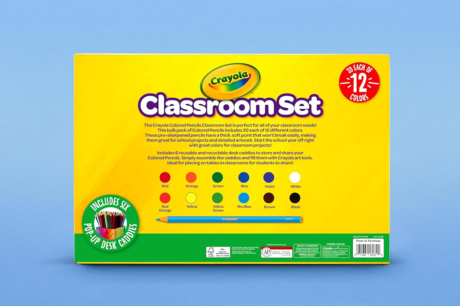 240Ct Col Pencil Classroom Set image number 2